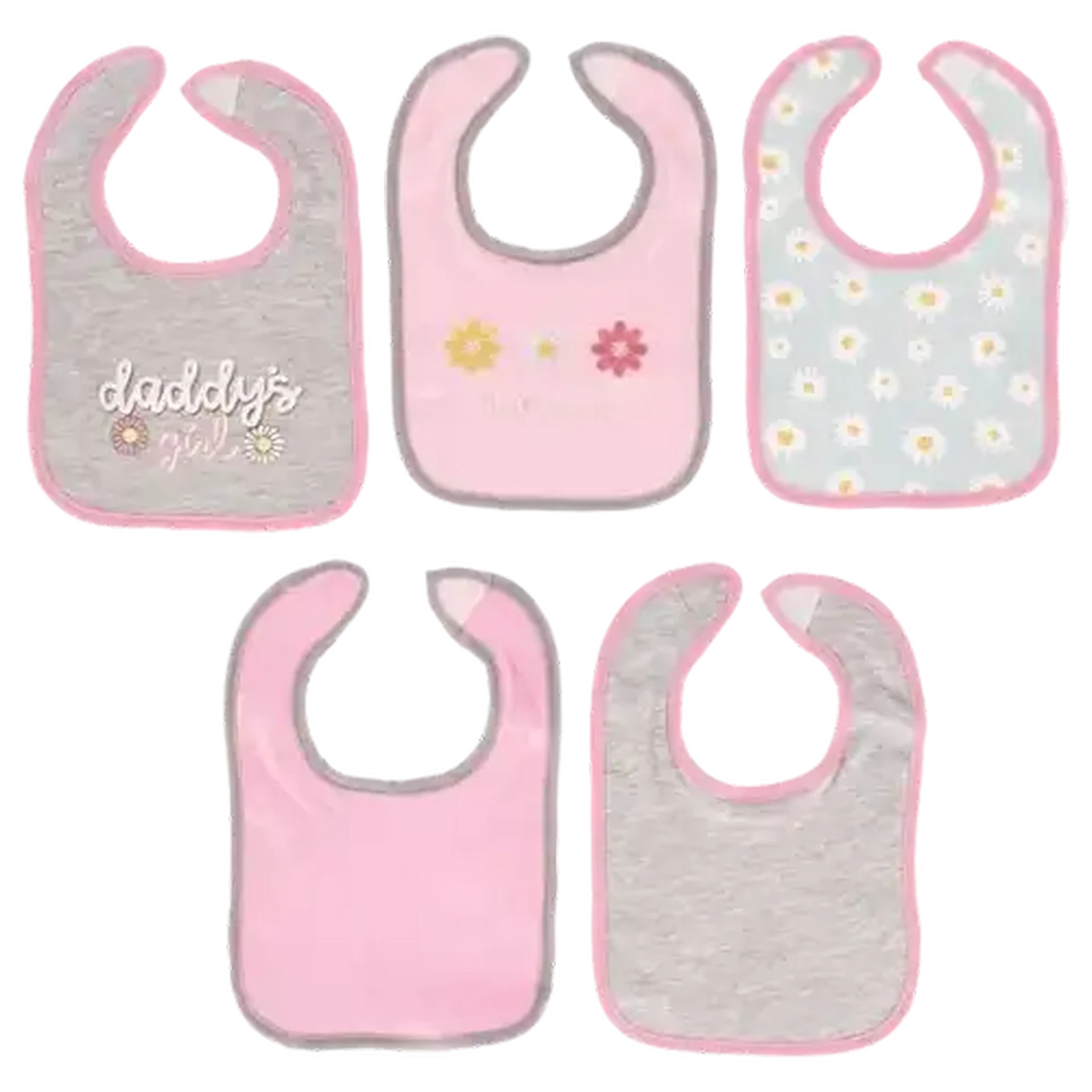 Image of Jolly Tots Embroided Print Bib 0 Months + 5-Pack