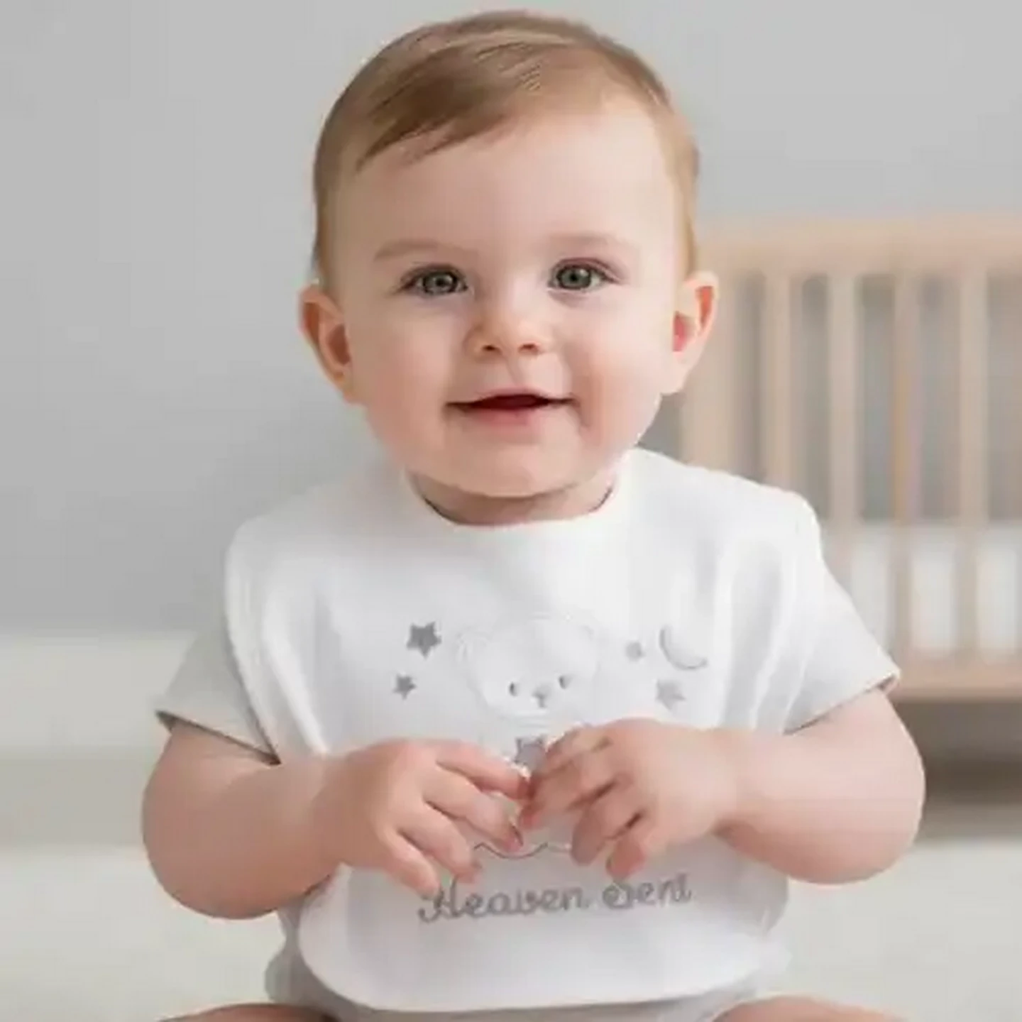 Image of Jolly Tots Basics Heaven Sent Baby Bibs 5-Pack