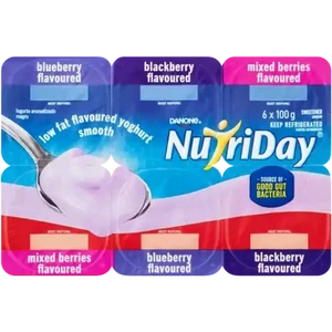 Shoprite ZA | Danone NutriDay Assorted Low Fat Smooth Yoghurt 6 x 100g