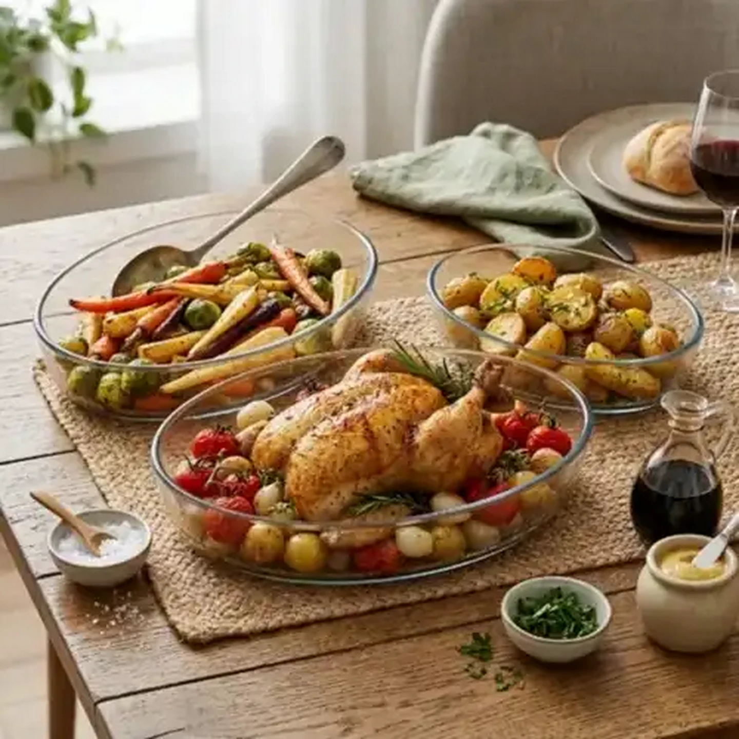 Briliant Glassware 『Batik』 ガラス　中皿　3枚 Checkers Sixty60 | Home Discovery Oval Glass Roaster Set 3-Piece