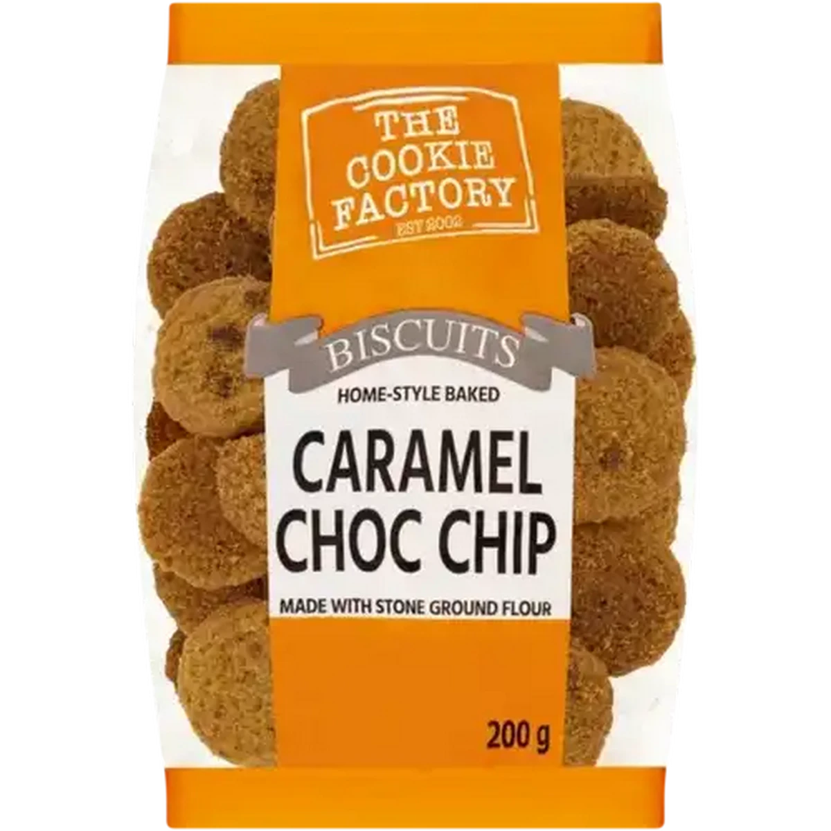 Checkers Sixty60 | The Cookie Factory Caramel Choc Chip Biscuits 200g