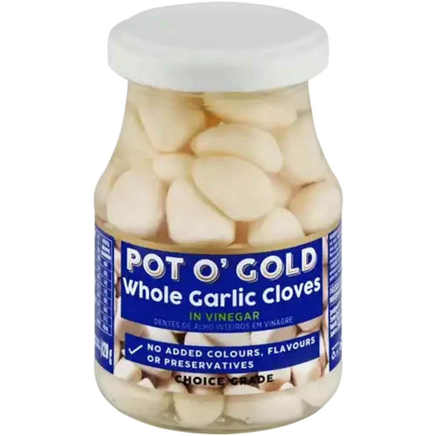 Image of Pot O' Gold Whole Garlic Cloves in Vinegar 190g