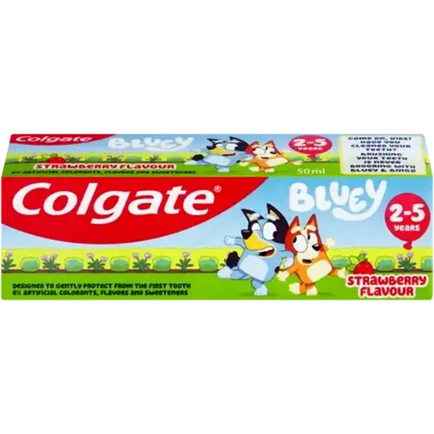 Image of Colgate Bluey Strawberry Flavoured 2-5 Years Fluoride Toothpaste 50ml