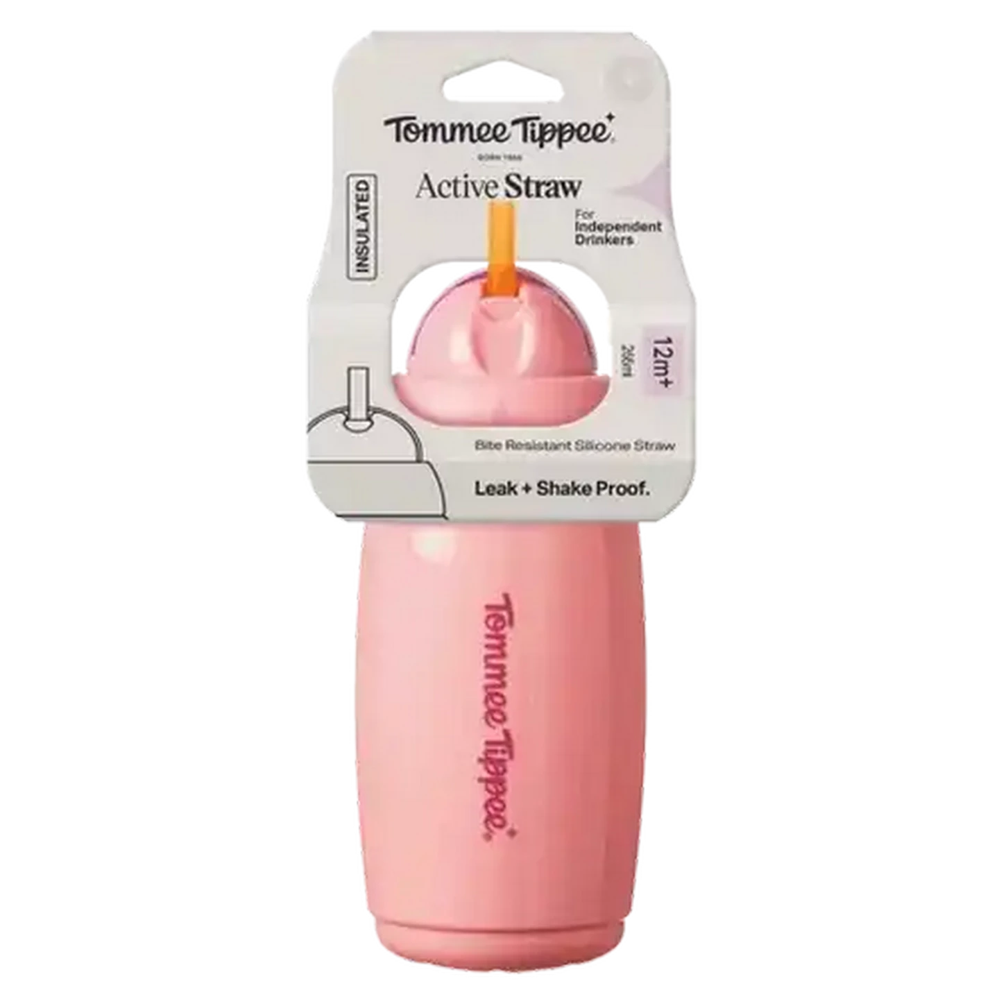 Image of Tommee Tippee Straw Cup Girl 12 Months + 266ml