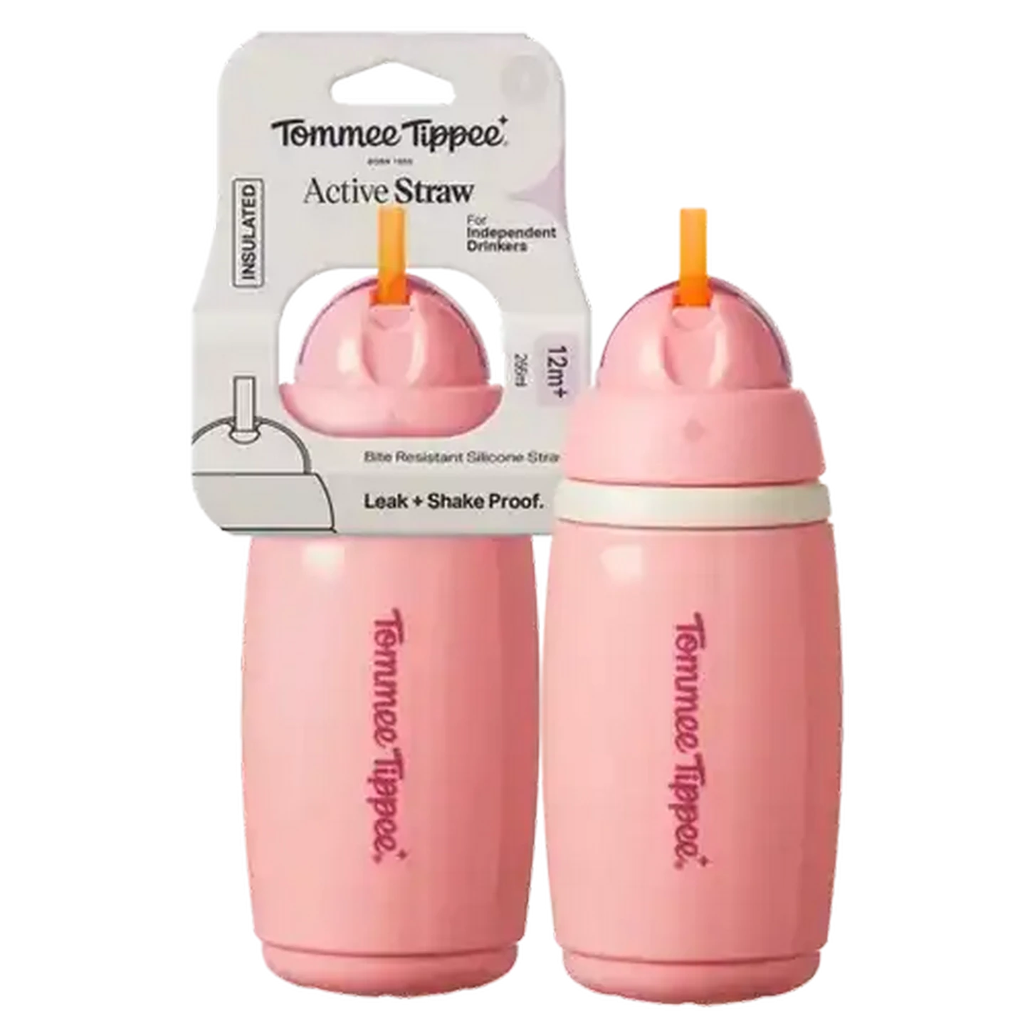 Image of Tommee Tippee Straw Cup Girl 12 Months + 266ml