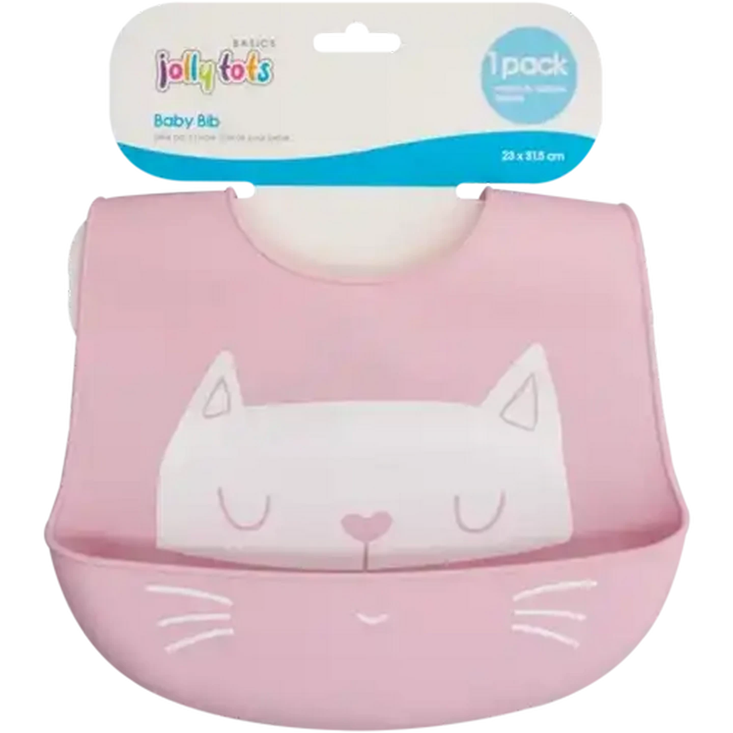 Image of Jolly Tots Silicone Pastel Baby Bib (Design May Vary)