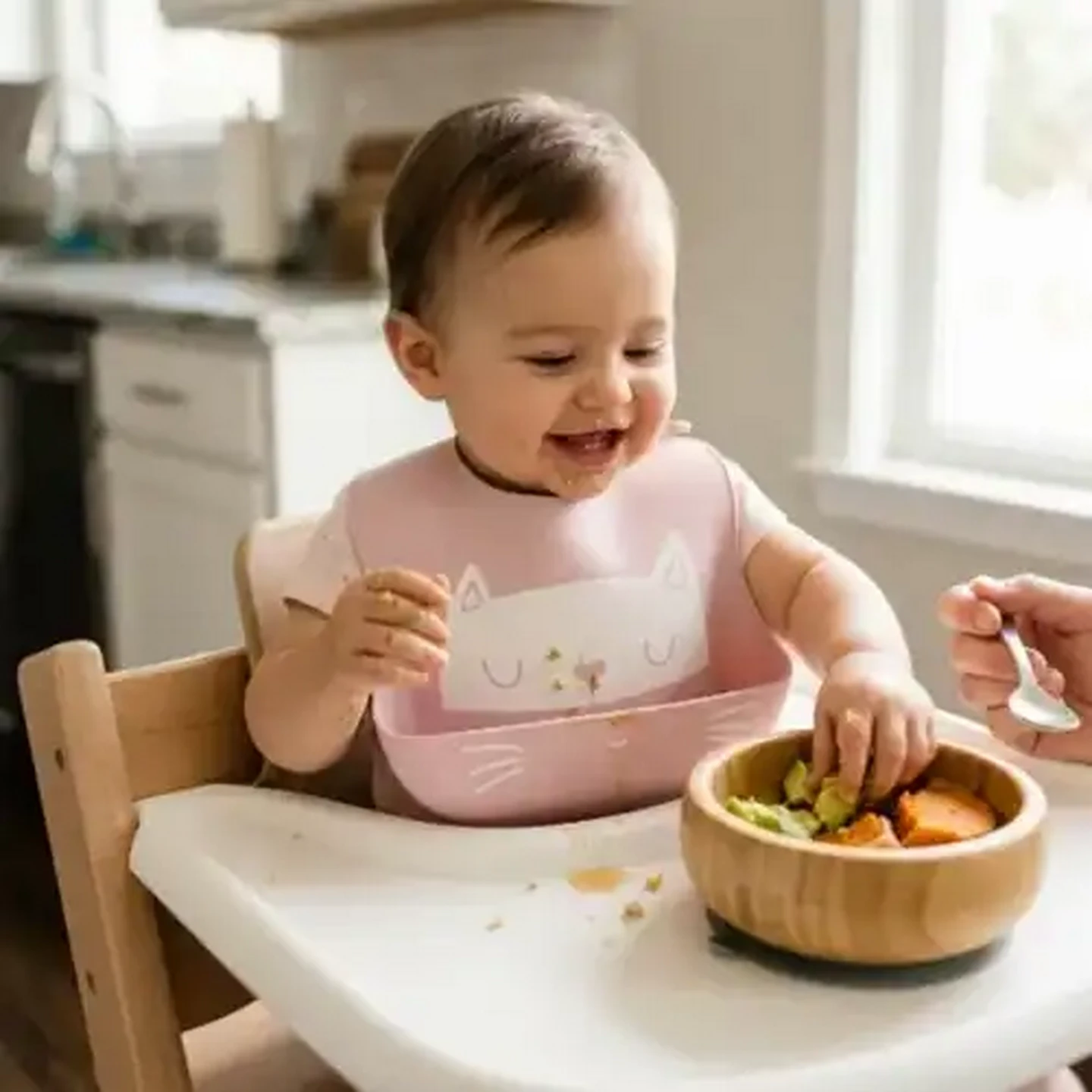 Image of Jolly Tots Silicone Pastel Baby Bib (Design May Vary)