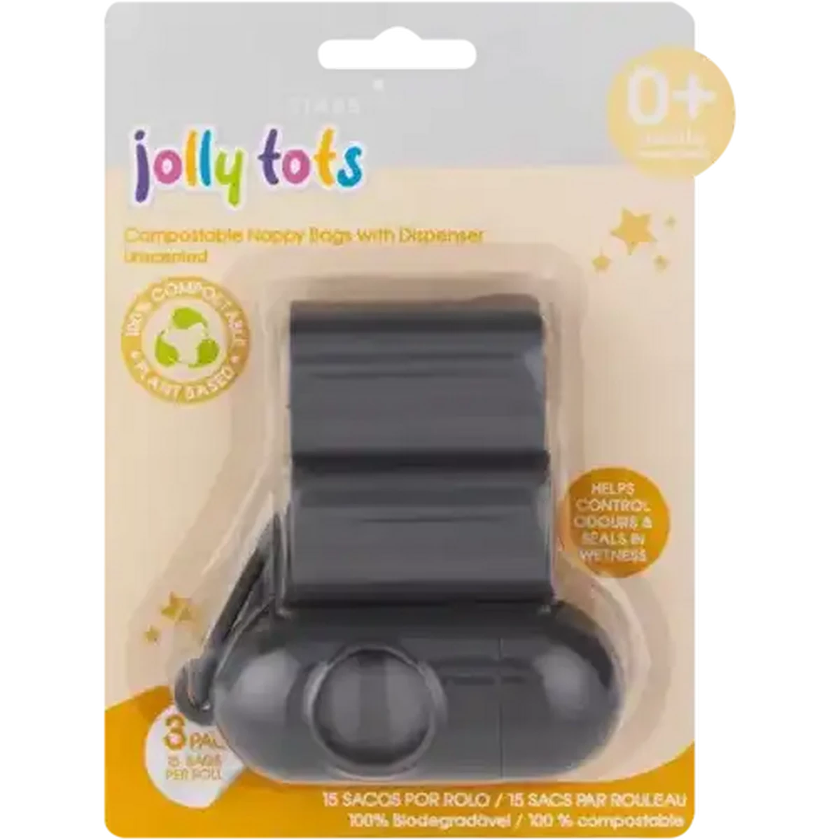 【Be happy!!】ワンパックアタック　60箱 Checkers Sixty60 | Jolly Tots Compostable Nappy Bags With Dispenser