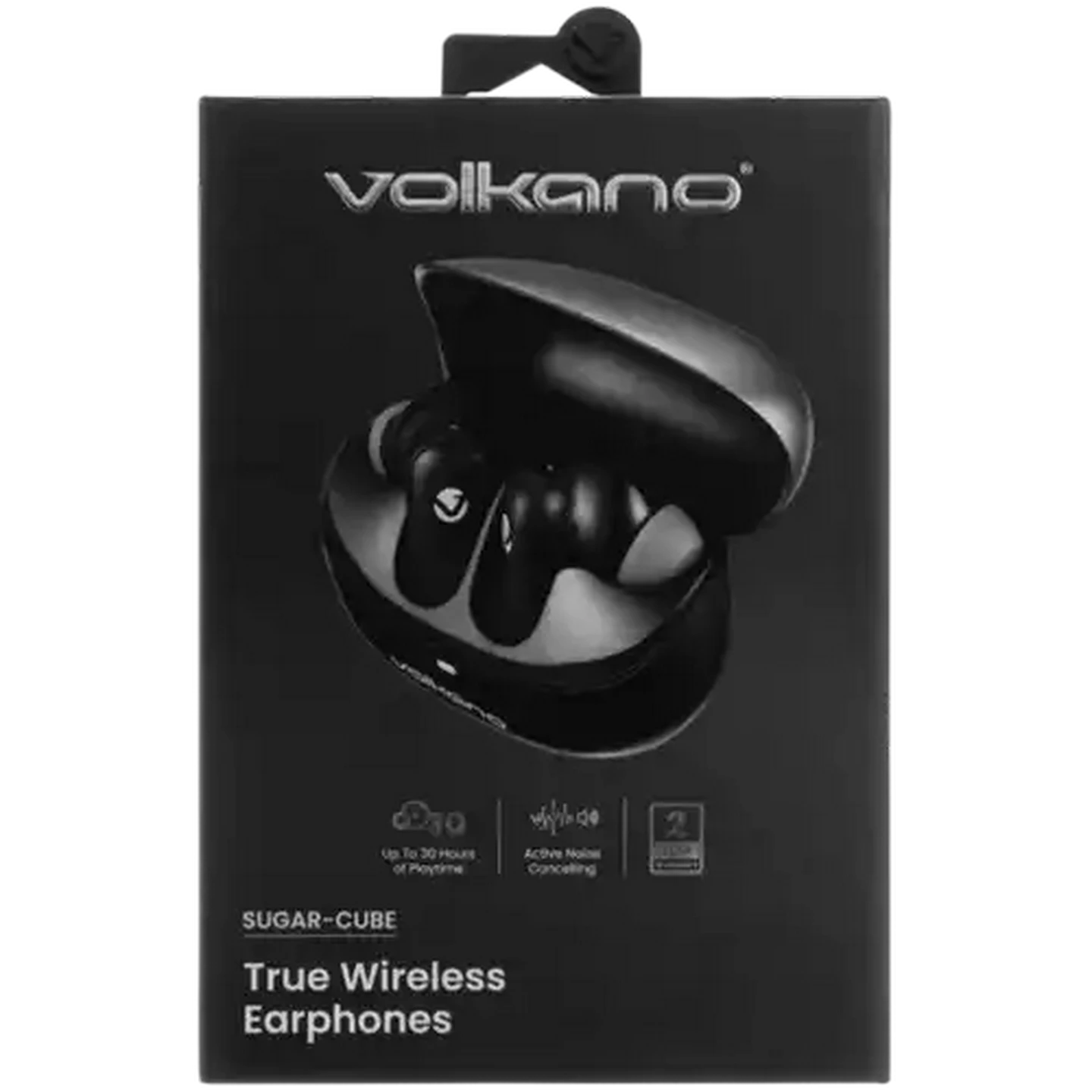 Image of Volkano Black Sugar-Cube Active Noise Cancelling True Wireless Earphones