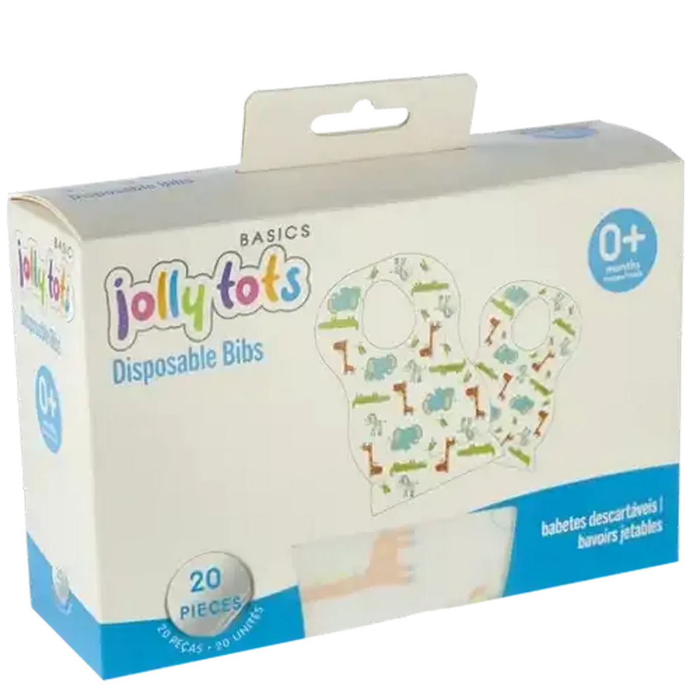 Image of Jolly Tots Disposable Bib 20 Piece