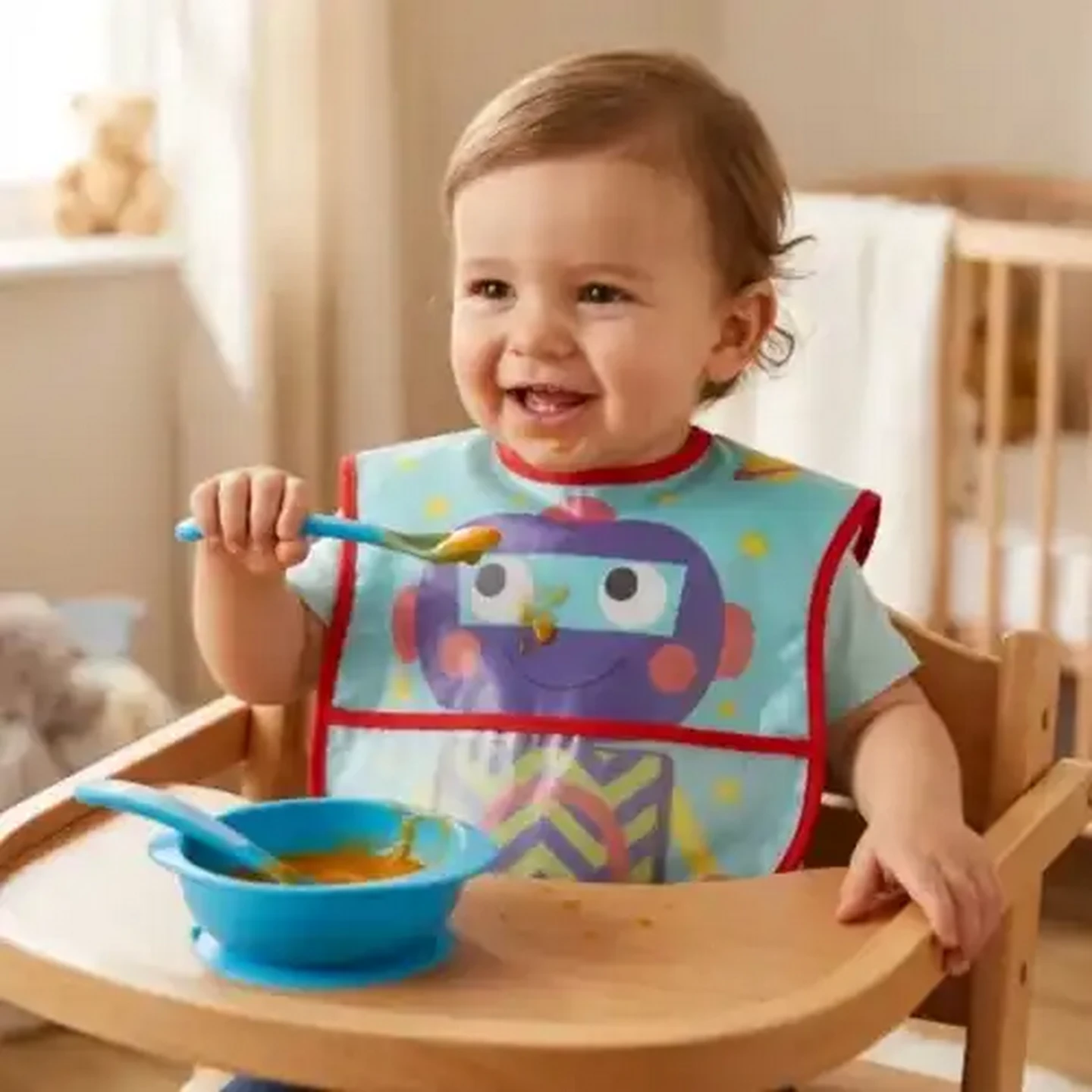 Image of Jolly Tots Bib With Pocket 2 Layers (Design May Vary)