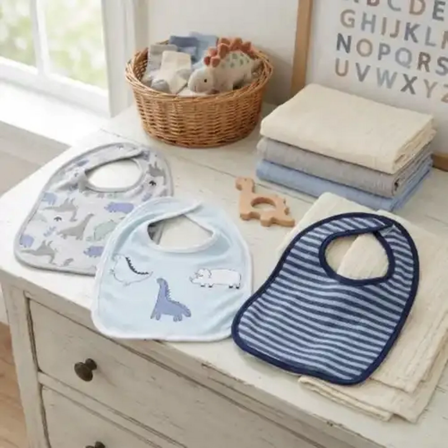 Image of Jolly Tots Cotton Animal Bib 3-Pack