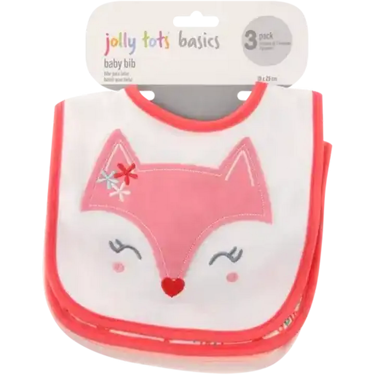 Image of Jolly Tots Baby Bib 3 Pack 19 x 29cm