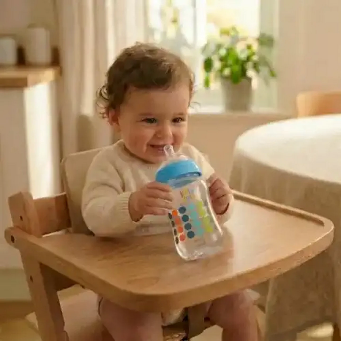 Image of Jolly Tots Medium Flow Wide Neck Baby Bottle 250ml
