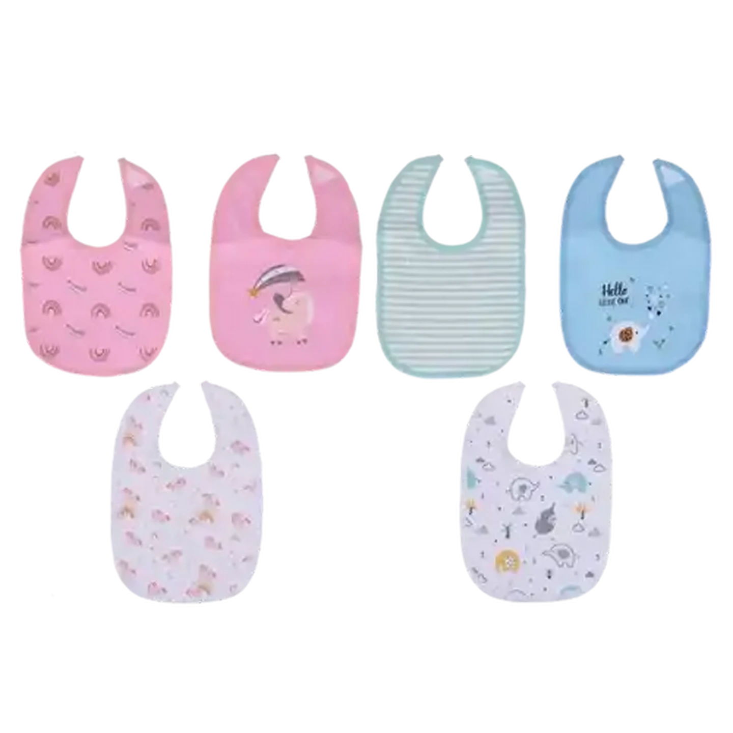 Image of Jolly Tots Knitted Baby Bib 3 Pack (Design May Vary)