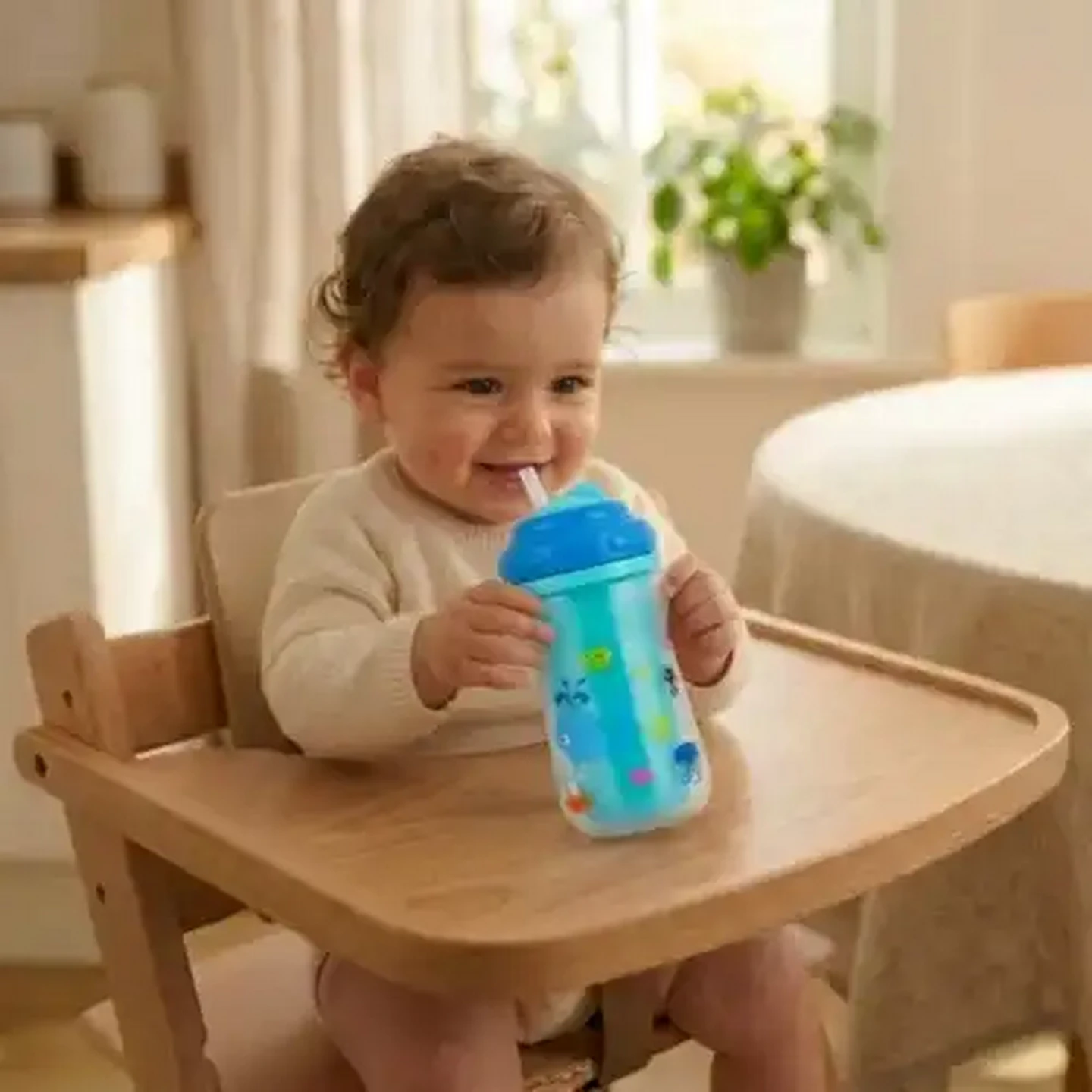 Image of Jolly Tots Under The Sea Cup with Straw 360ml (Design May Vary)