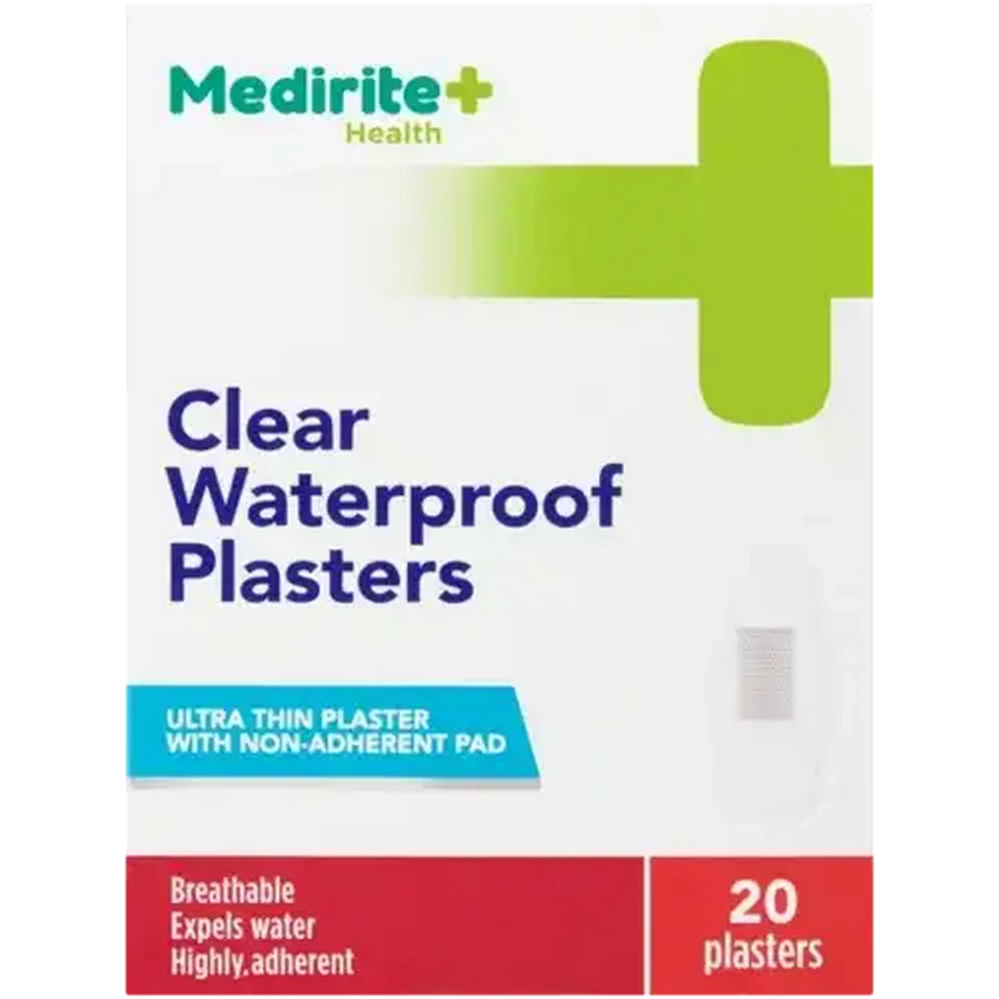Image of Medirite Clear Waterproof Plasters 20 Pack