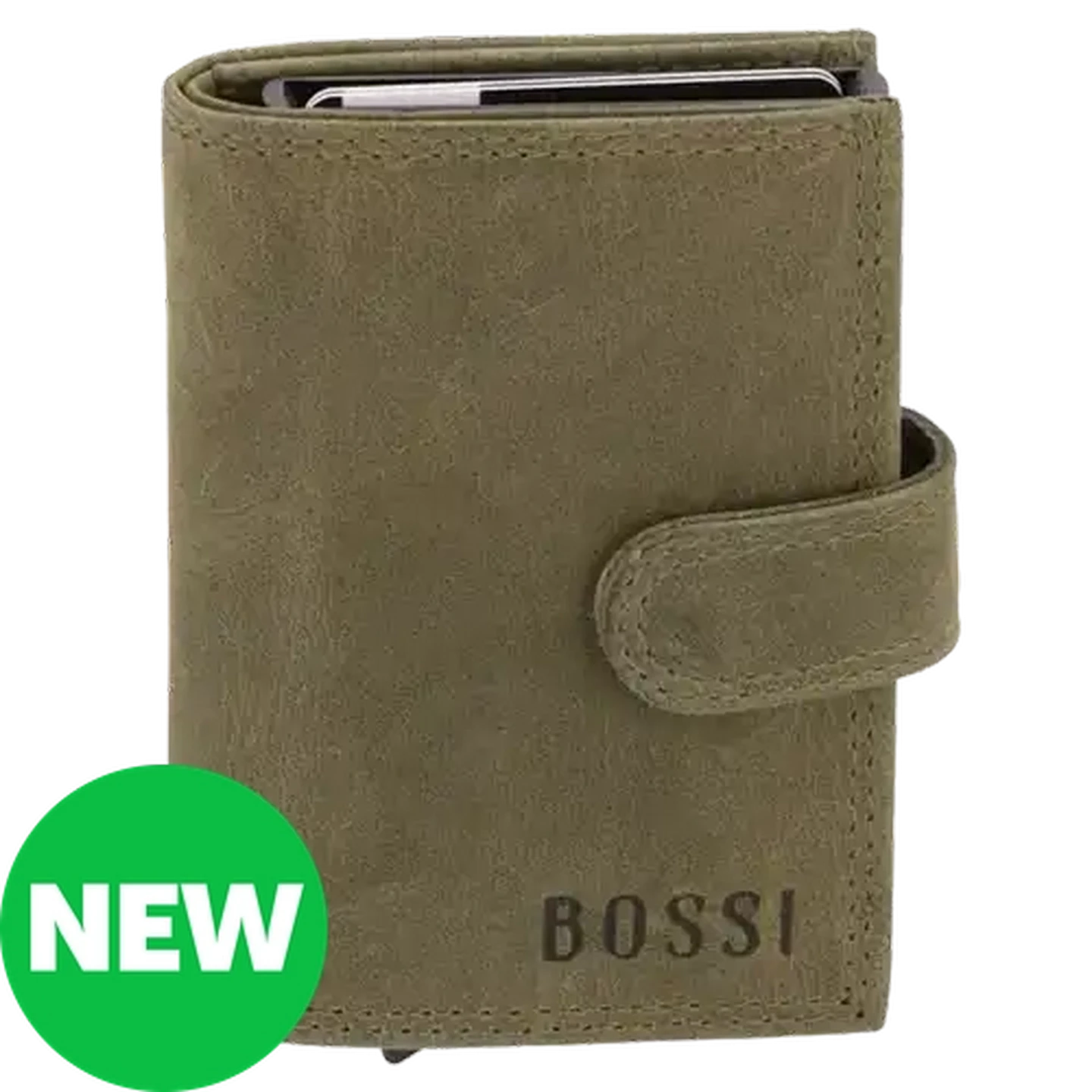 Checkers Sixty60 | Bossi Green Buff Mechanism Leather Cardholder