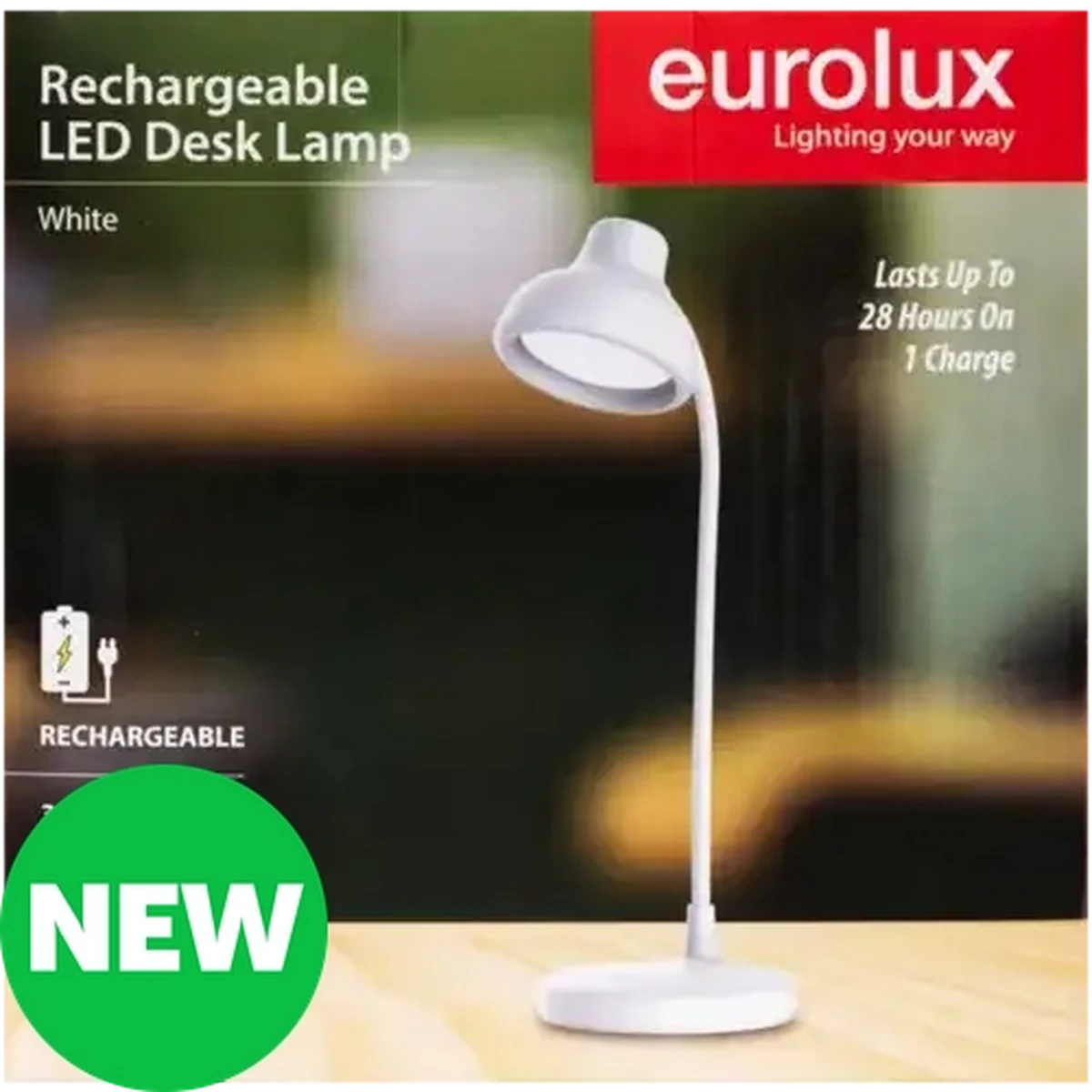 Checkers Sixty60 | Eurolux White White Rechargeable LED Desk Lamp