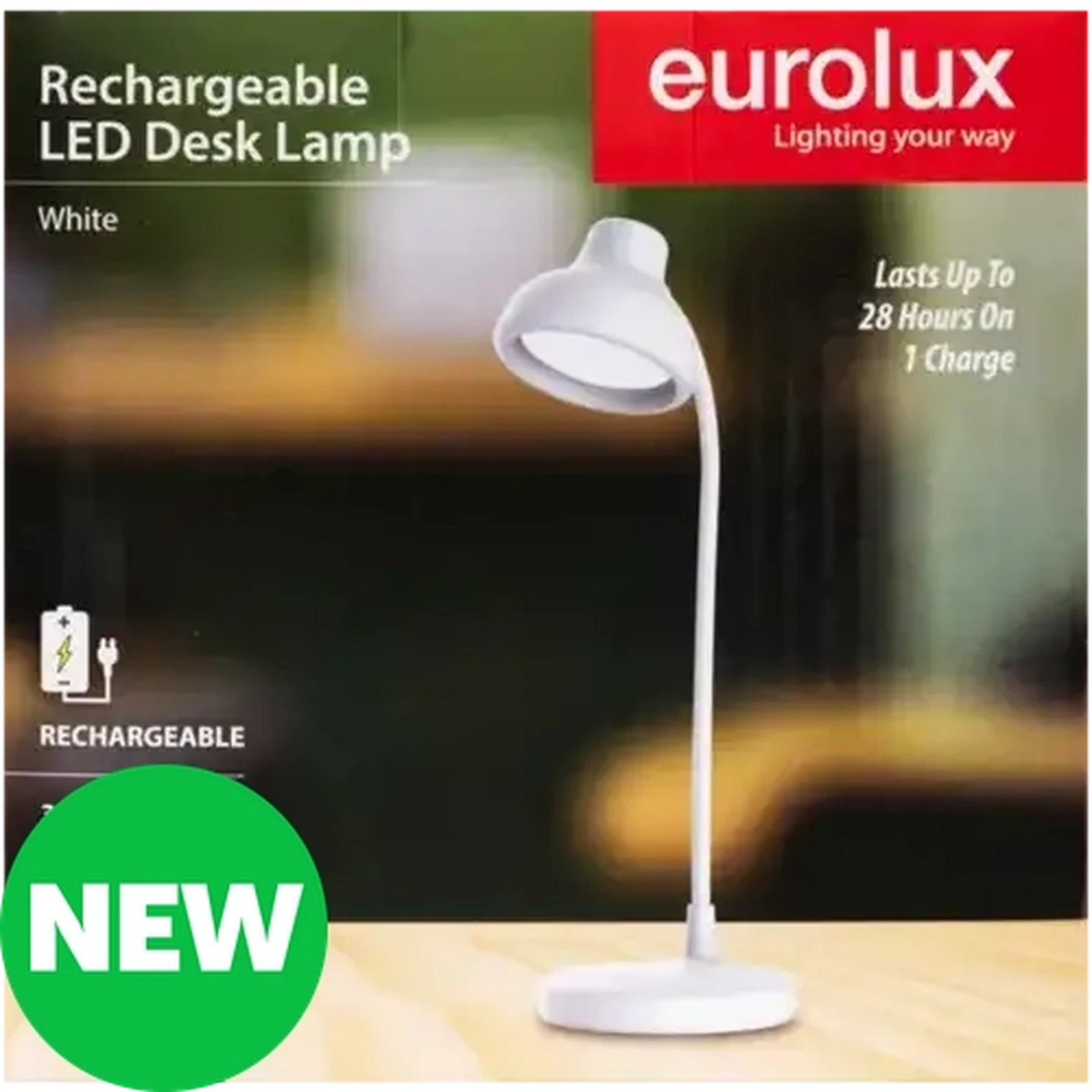 Checkers Sixty60 | Eurolux White White Rechargeable LED Desk Lamp