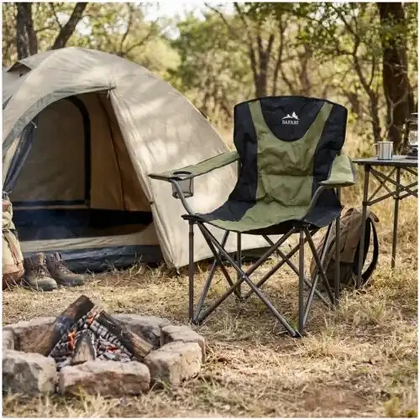 Checkers Sixty60 | Bush Baby Olive Green Folding Safari Padded Chair