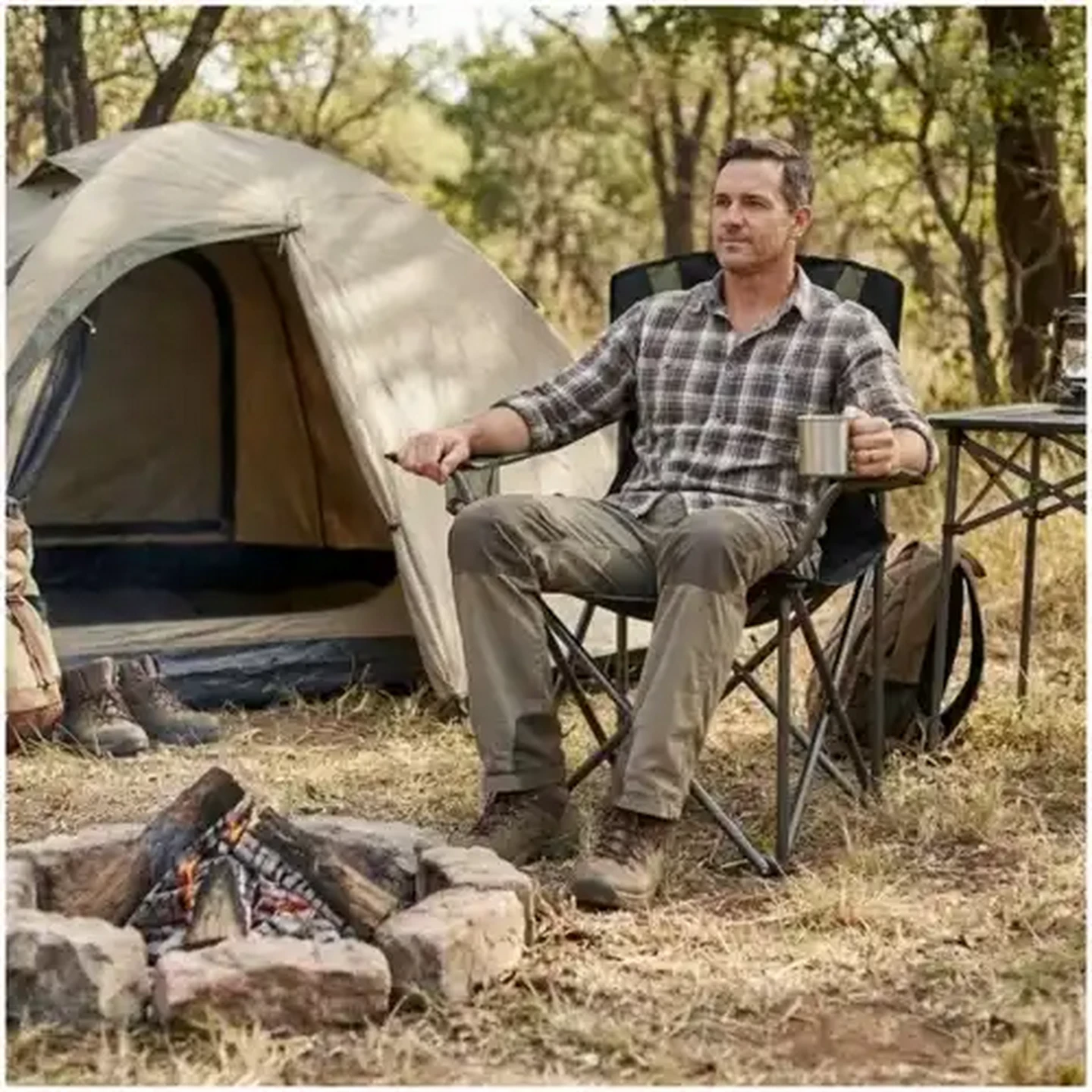Checkers Sixty60 | Bush Baby Olive Green Folding Safari Padded Chair