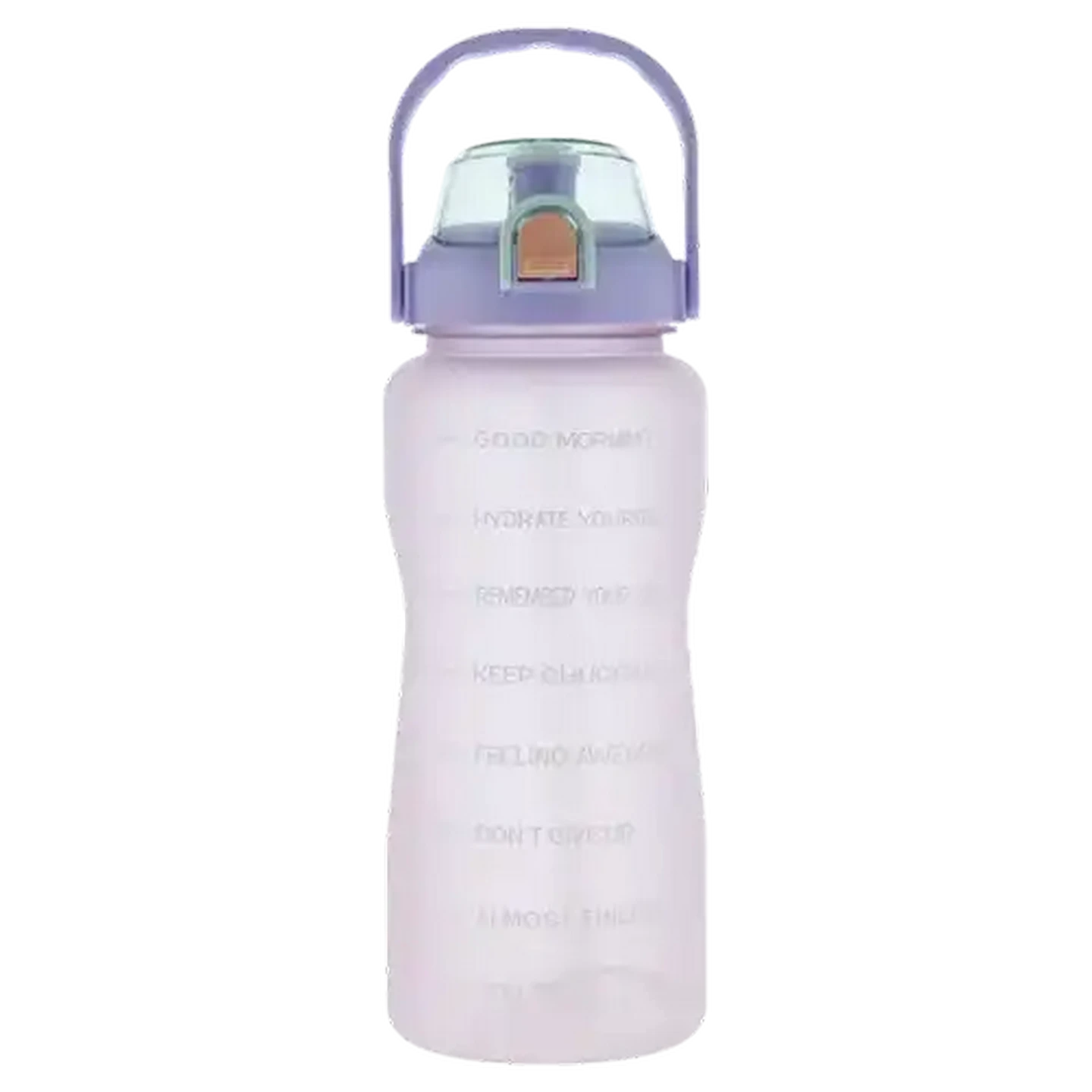 Image of Pink & Grey PETG Bottle With Straw 2L
