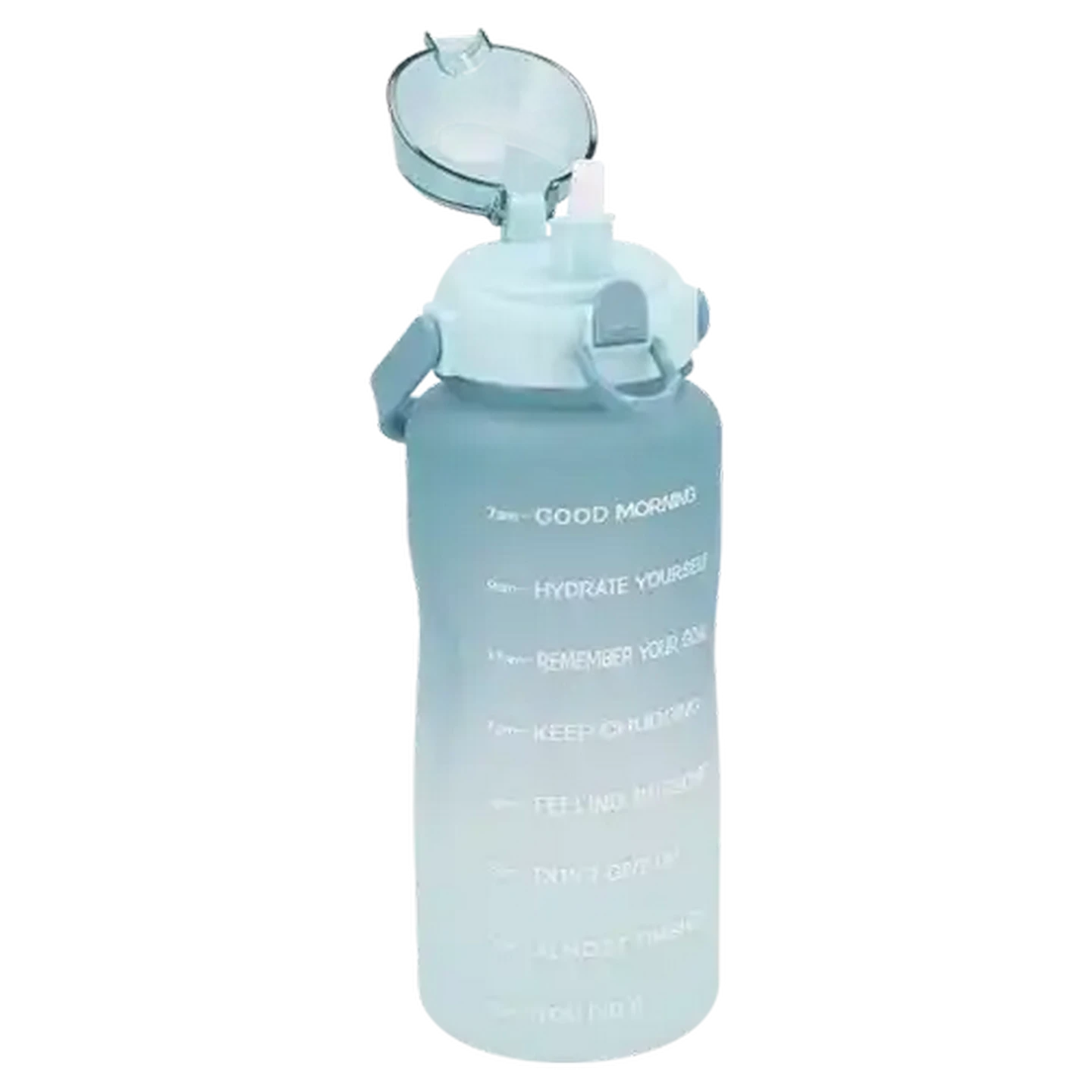 Image of Pink & Grey PETG Bottle With Straw 2L