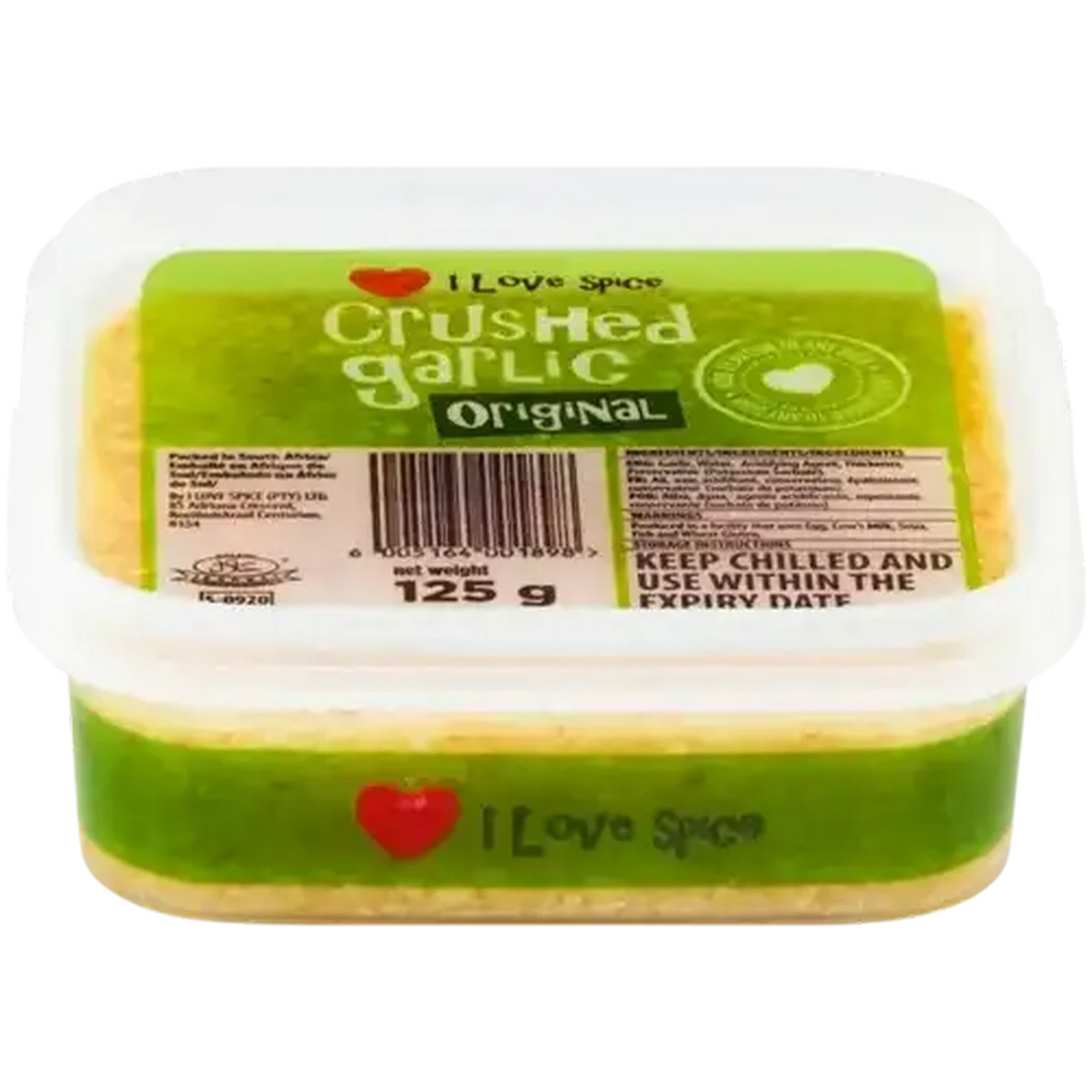 Image of I Love Spice Crushed Garlic 125g