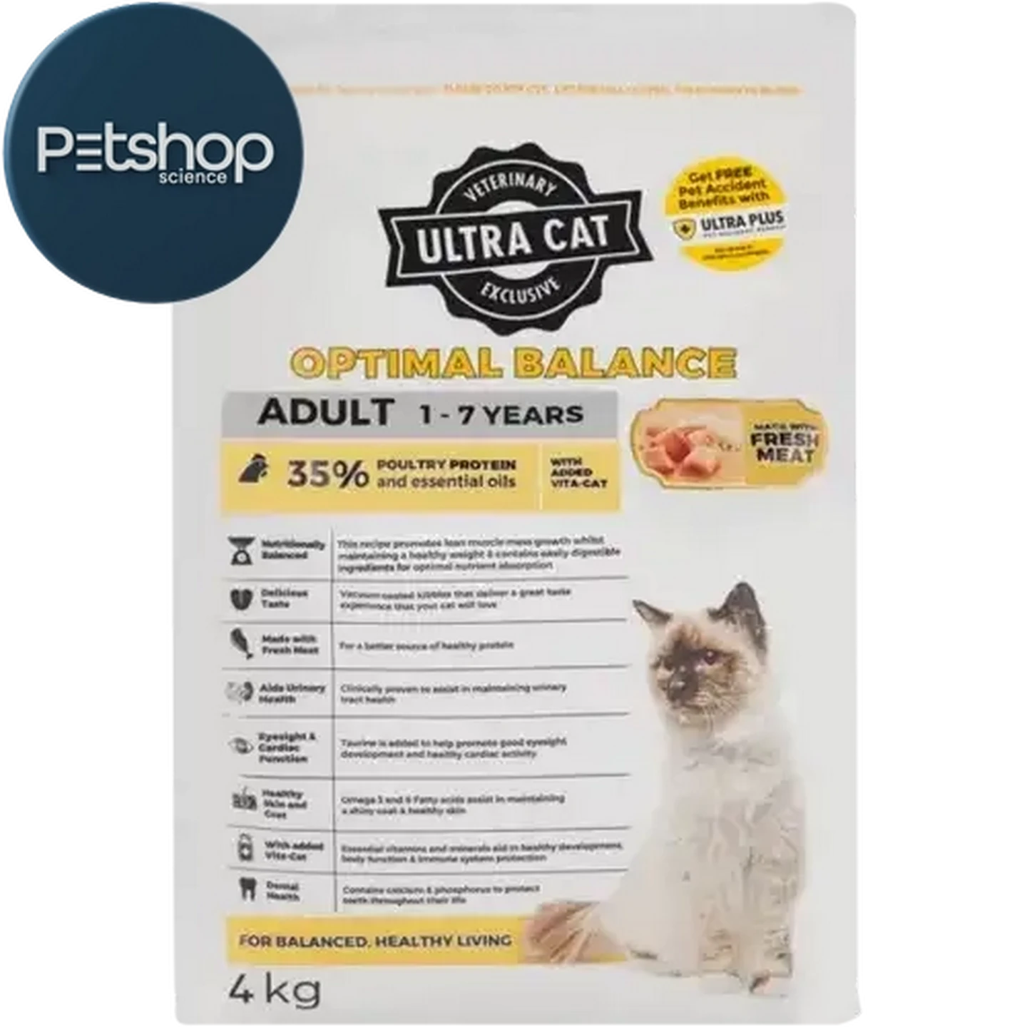 Checkers Sixty60 | Ultra Pet Optimal Balance Adult Dry Cat Food 4kg