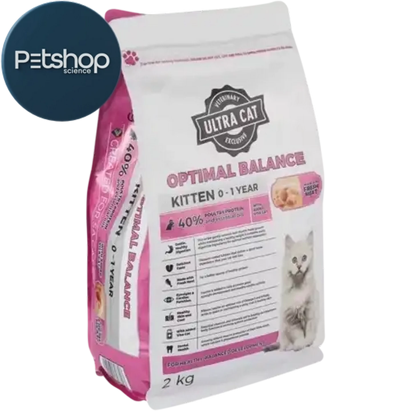 Kitten ドライフード 2kg×2 Checkers Sixty60 | Ultra Pet Optimal Balance Kitten Food 2kg