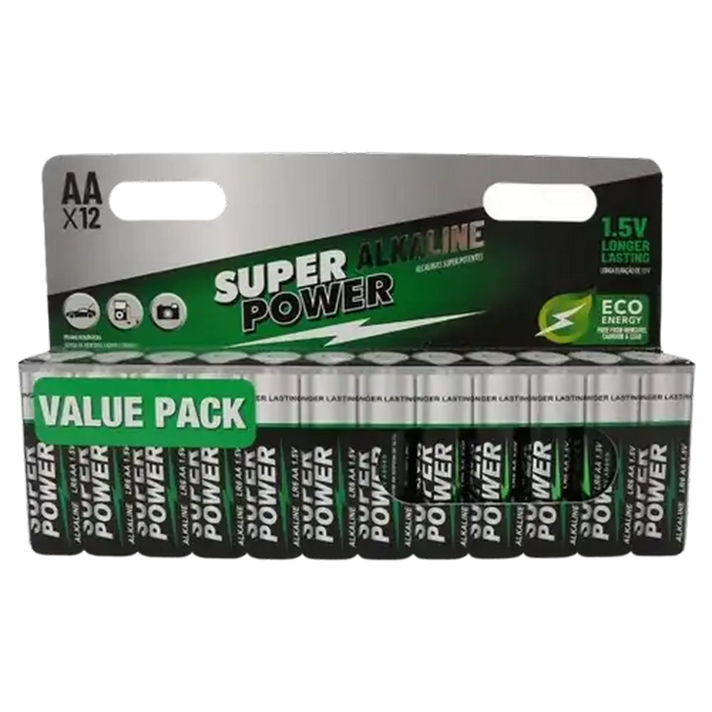 Image of Super Power Alkaline AA Batteries 12-Pack