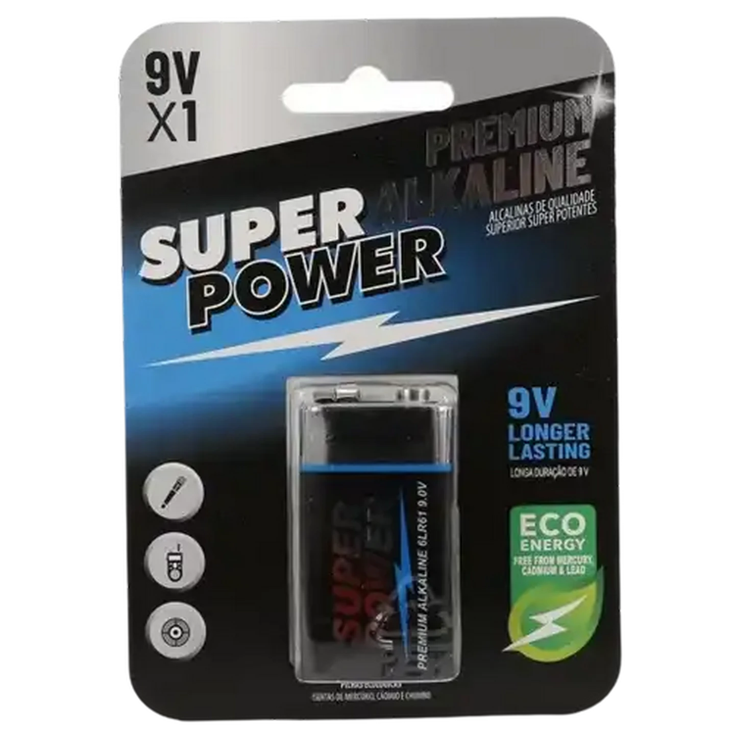 Image of Super Power Premium Alkaline Battery 9V