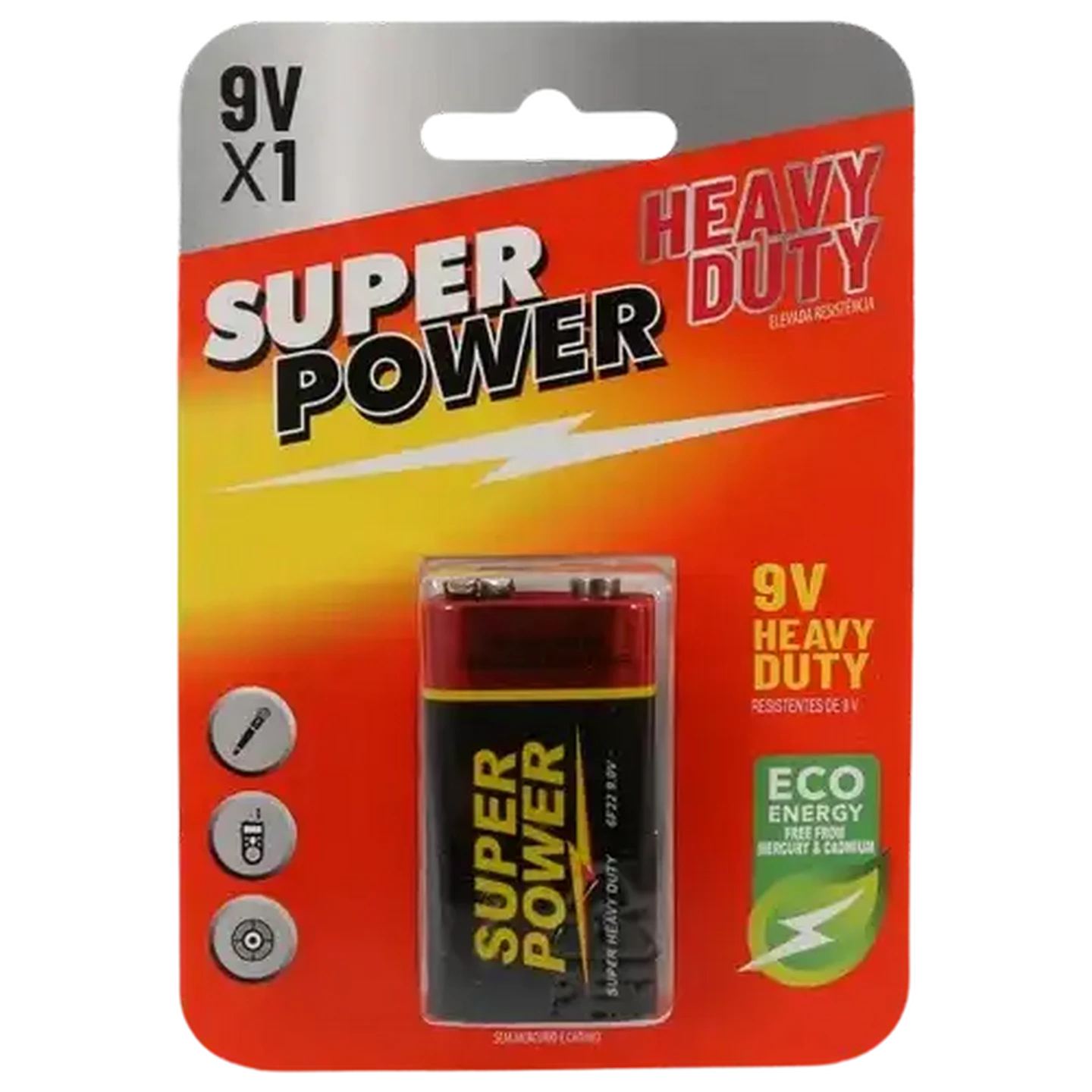 Image of Super Power 9V Zinc Heavy Duty Battery