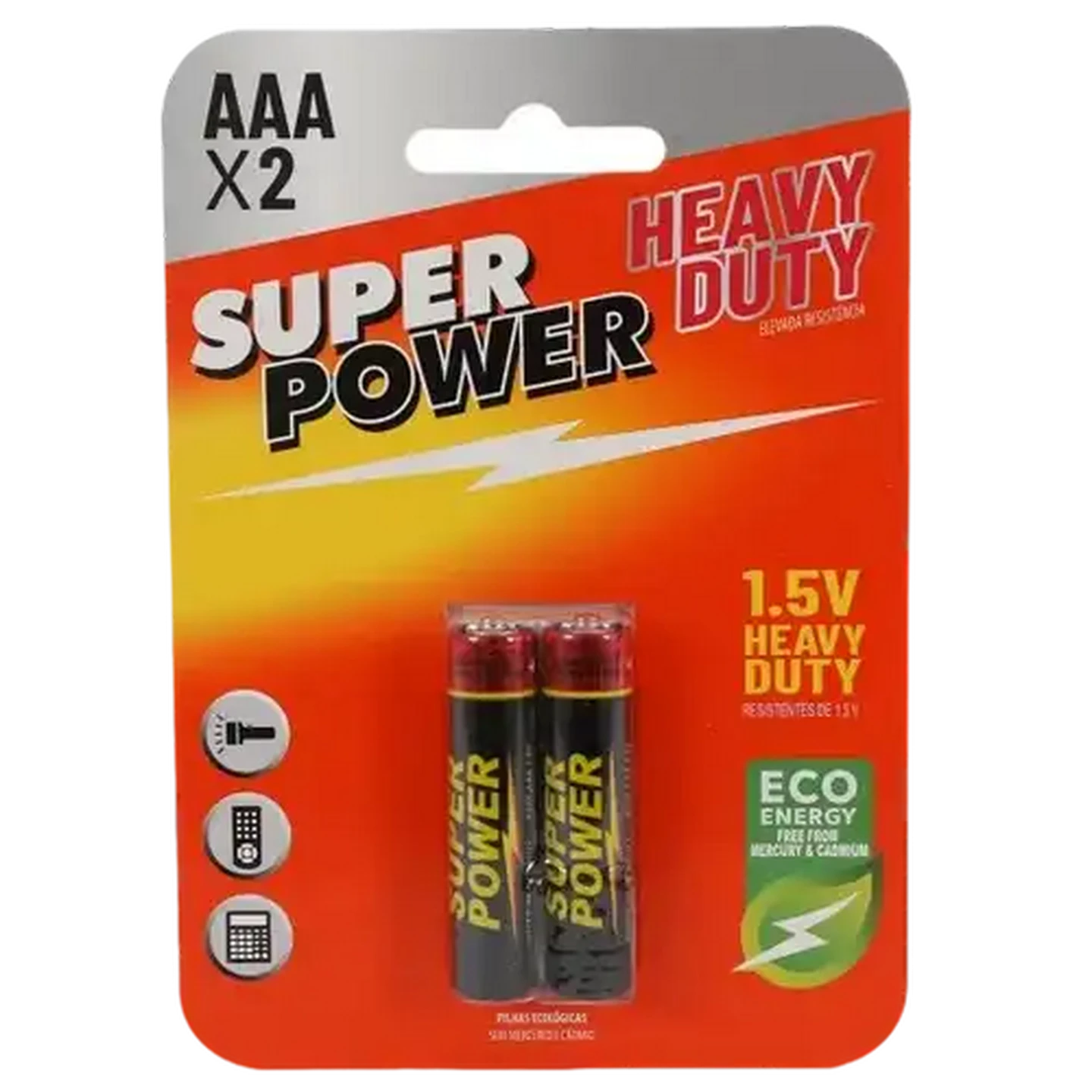 Image of Super Power Heavy Duty Eco AAA Battery 2-Pack