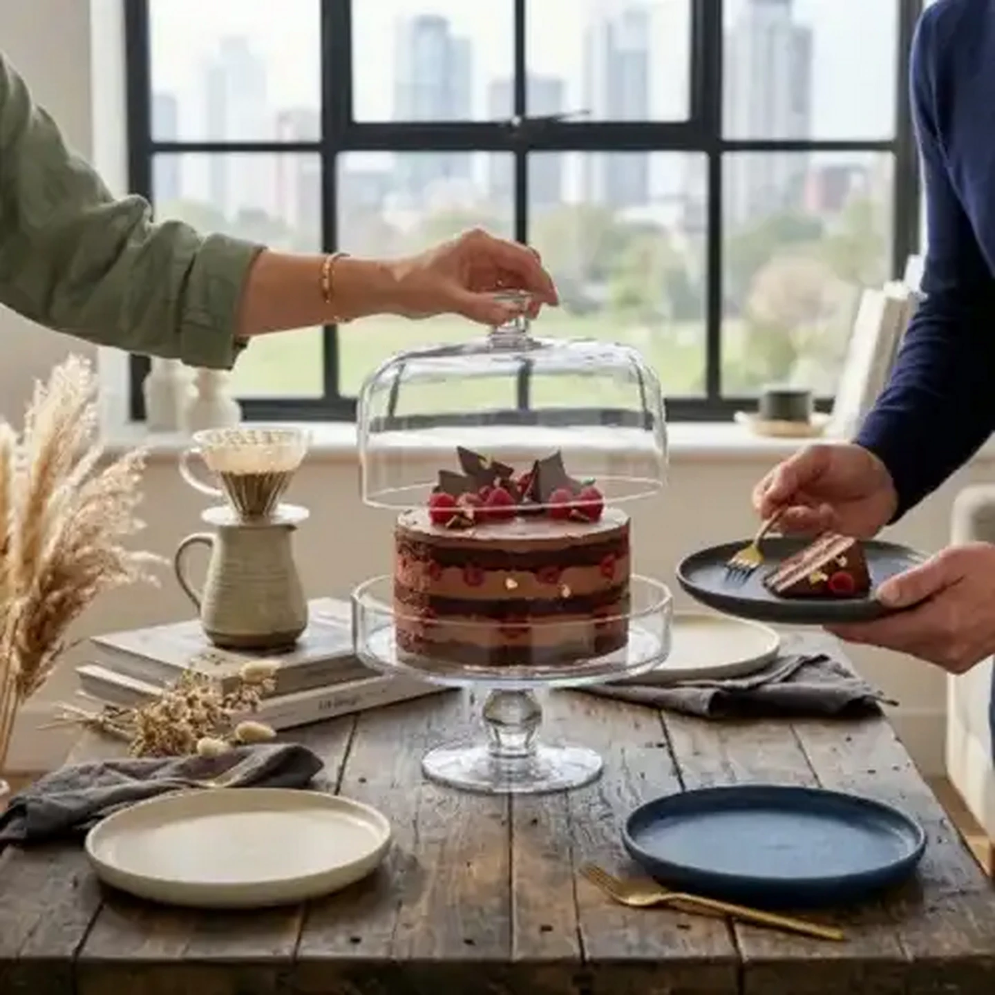 Checkers Sixty60 | Zest Glass Cake Stand & Dome 23 x 25cm 2-Piece