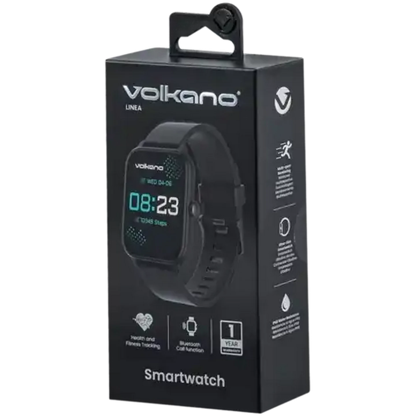 Image of Volkano Black Linea Series Ultra-Slim Smartwatch