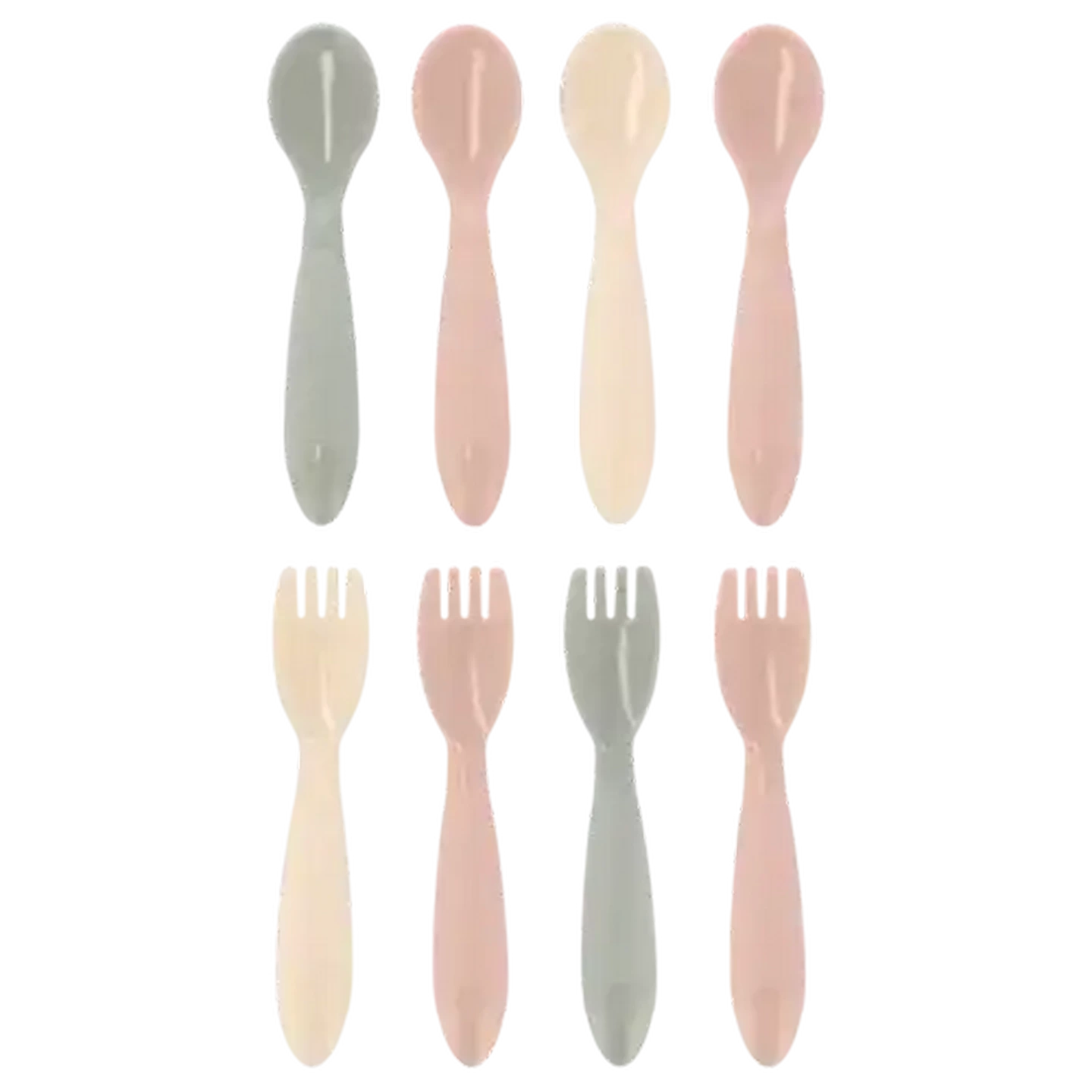 Image of Jolly Tots Fork & Spoon Cutlery Set 6 Months + 8-Pack (Colour May Vary)
