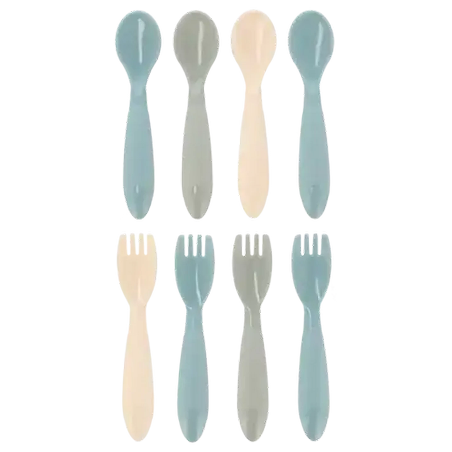 Image of Jolly Tots Fork & Spoon Cutlery Set 6 Months + 8-Pack (Colour May Vary)