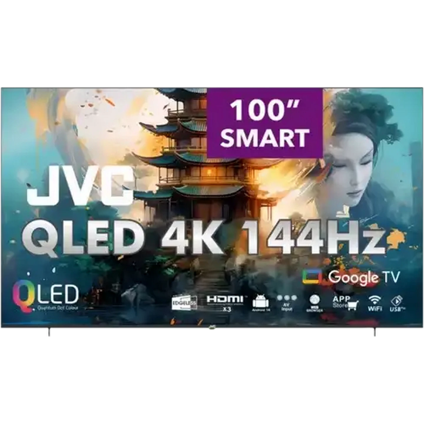 Image of JVC 100 Inch 4K QLED Google TV
