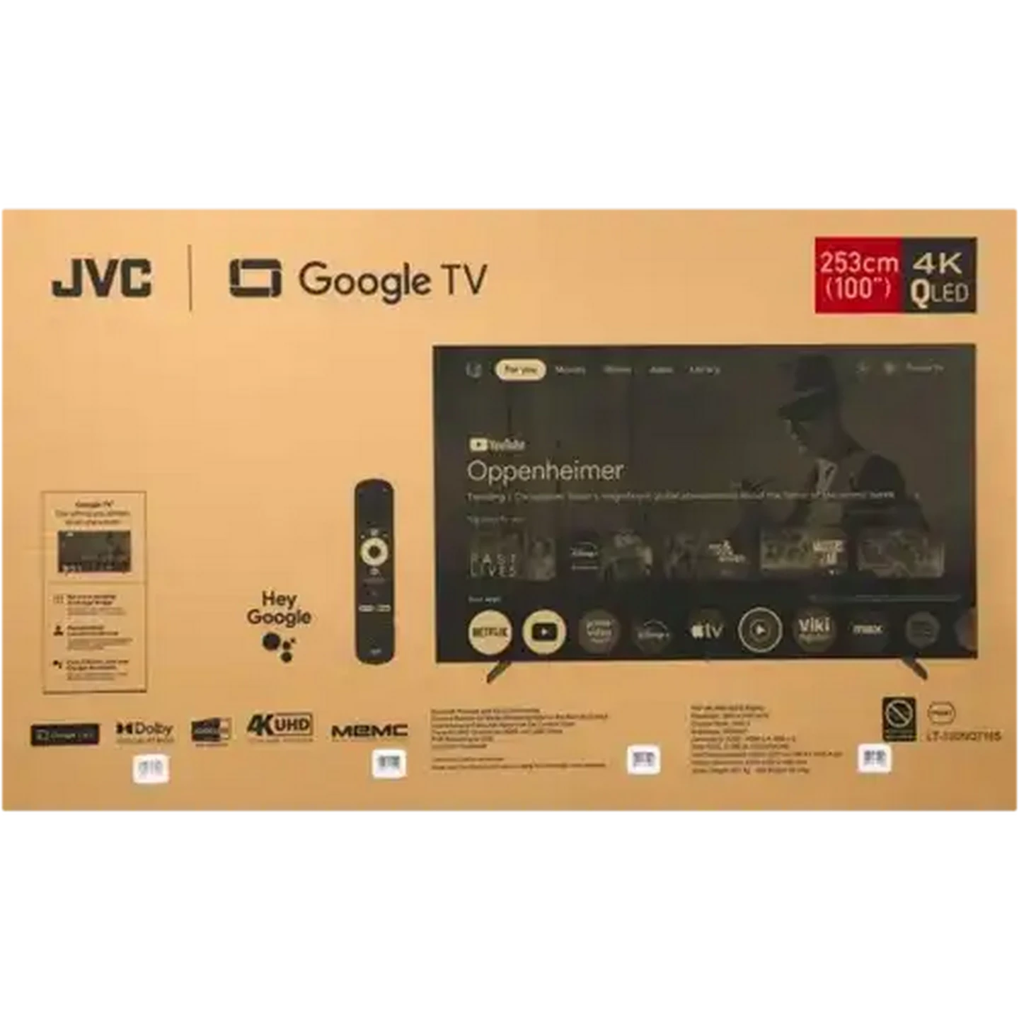Image of JVC 100 Inch 4K QLED Google TV