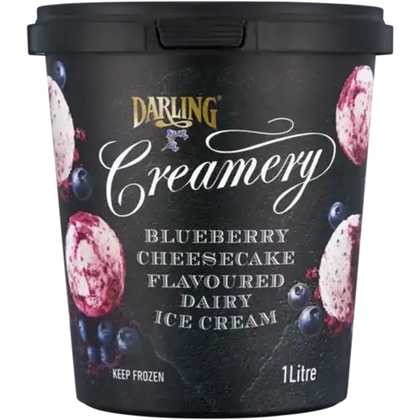 Image of Darling Creamery Blueberry Cheesecake Flavoured Dairy Ice Cream 1L