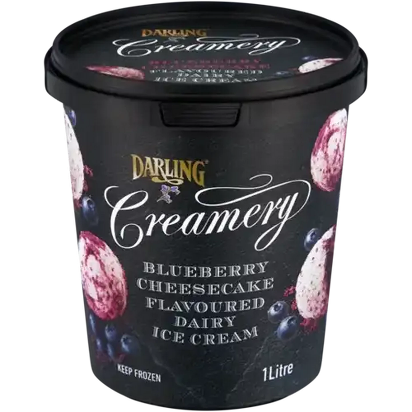 Image of Darling Creamery Blueberry Cheesecake Flavoured Dairy Ice Cream 1L