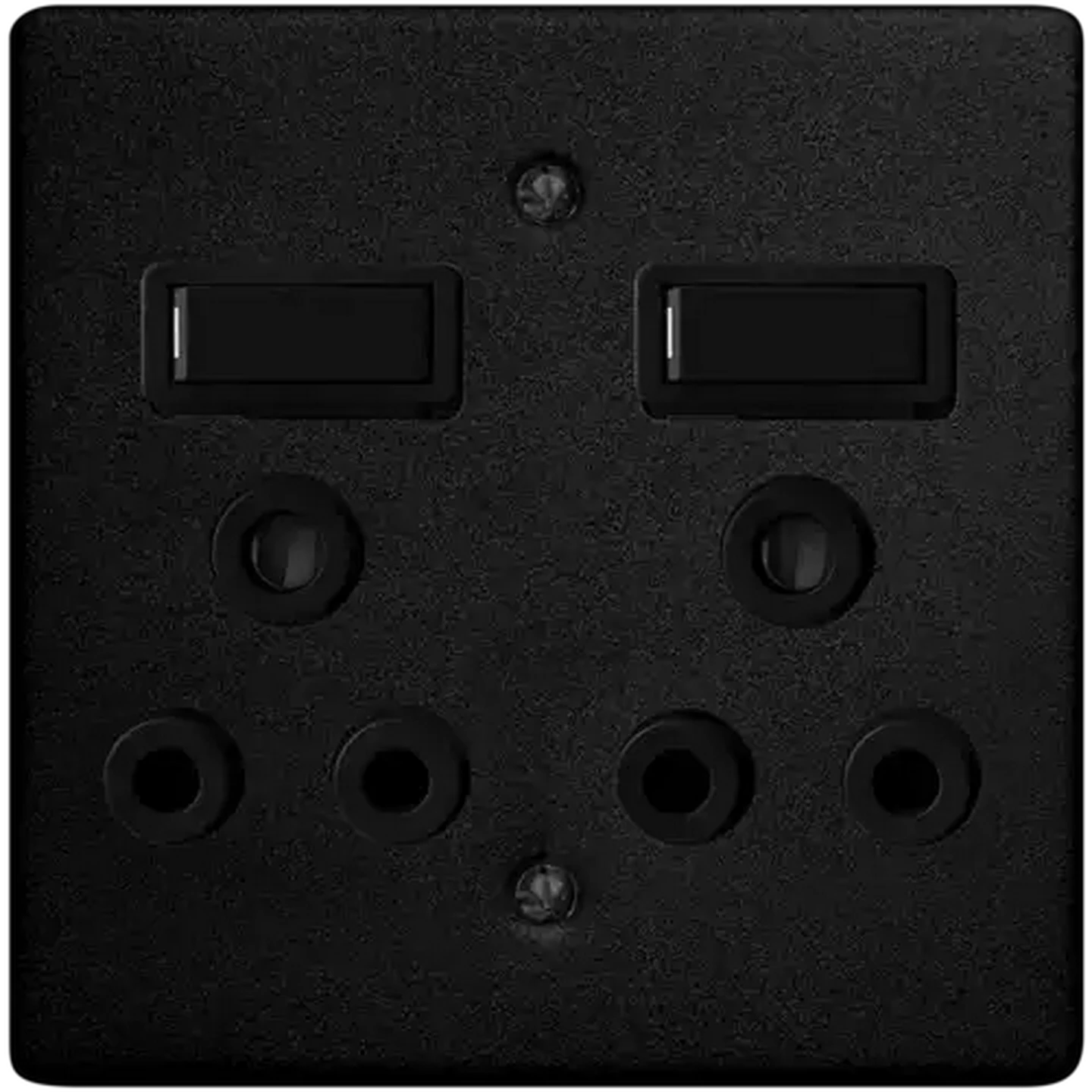 Image of Crabtree Classic Black Double Switch Socket