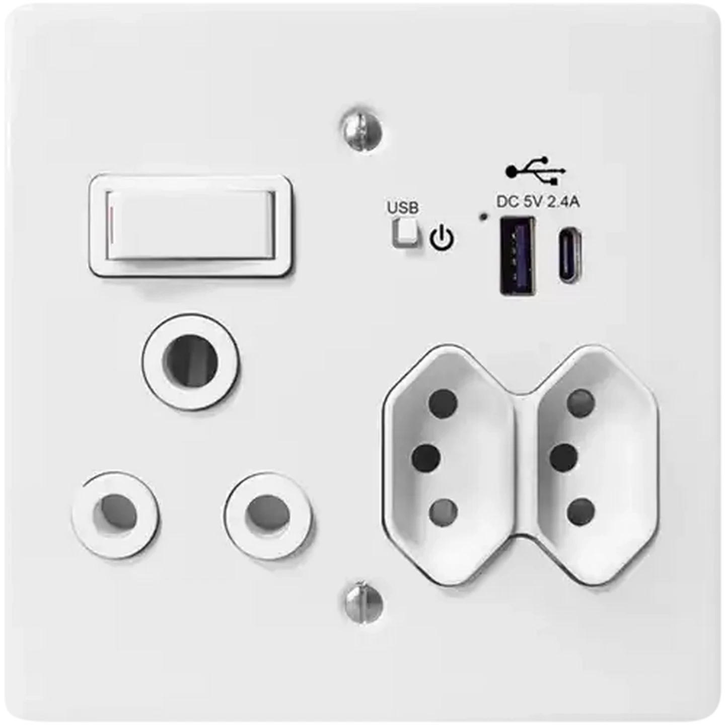 Image of Crabtree Classic White USB “A+C” 16A Combo Socket