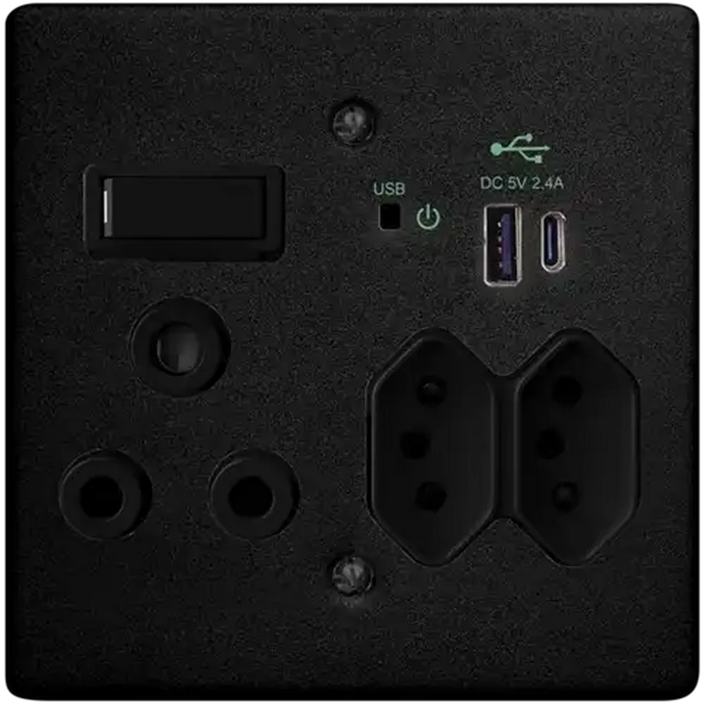 Image of Crabtree Classic Black USB “A+C” 16A Combo Socket