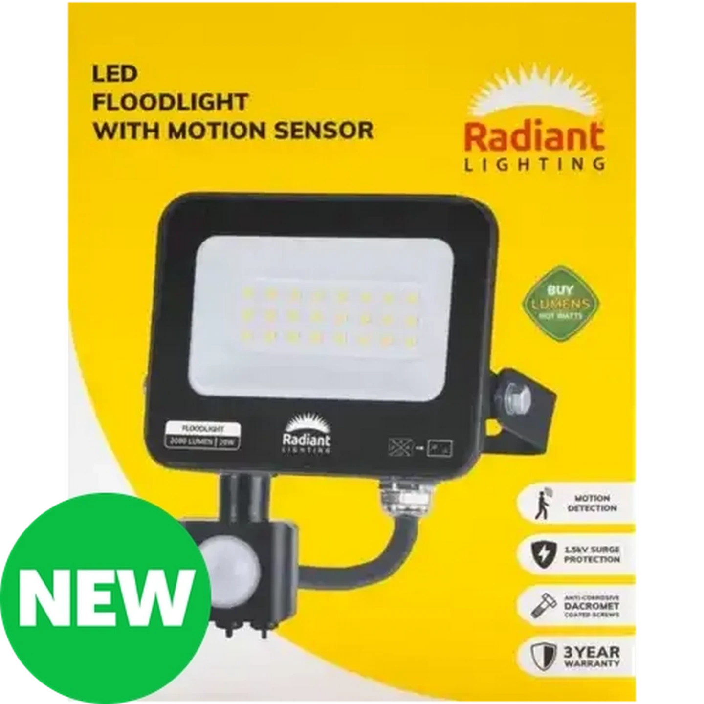 Image of Radiant Lighting LED Floodlight with Motion Sensor
