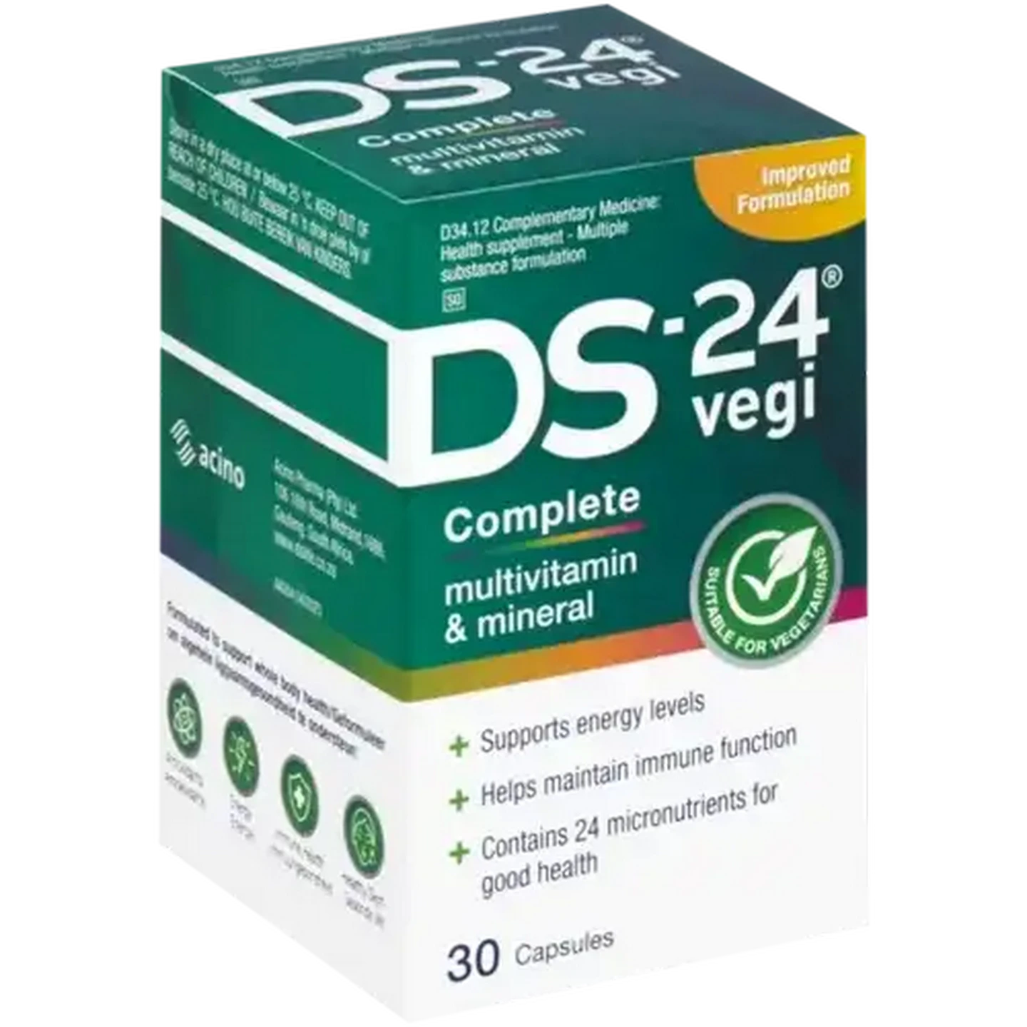Image of DS-24 Vegi Complete Multivitamin & Mineral Capsules 30-Pack
