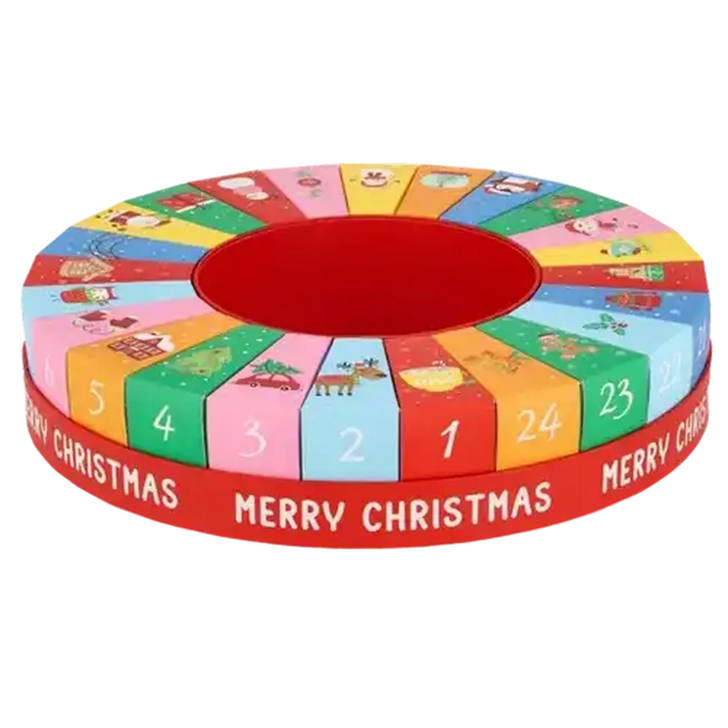 Image of Merry Christmas Advent Round Box Calendar Accessory