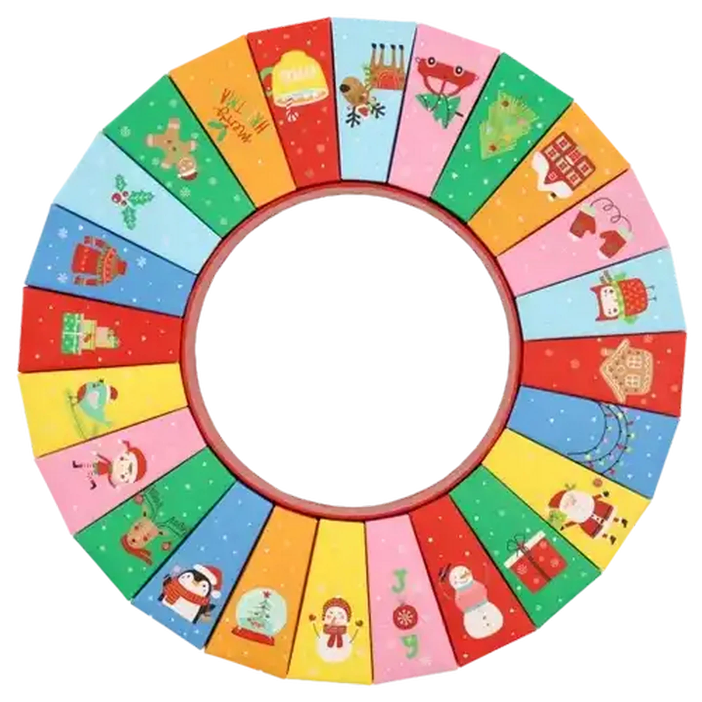 Image of Merry Christmas Advent Round Box Calendar Accessory